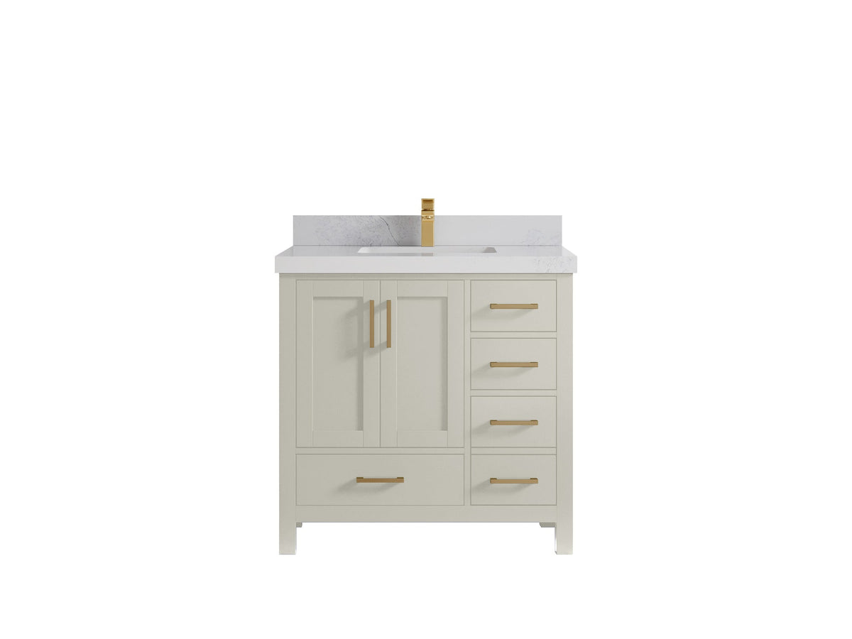 Malibu 36 in. W x 22 in. D Bathroom Vanity Center Sink - Willow Bath and Vanity