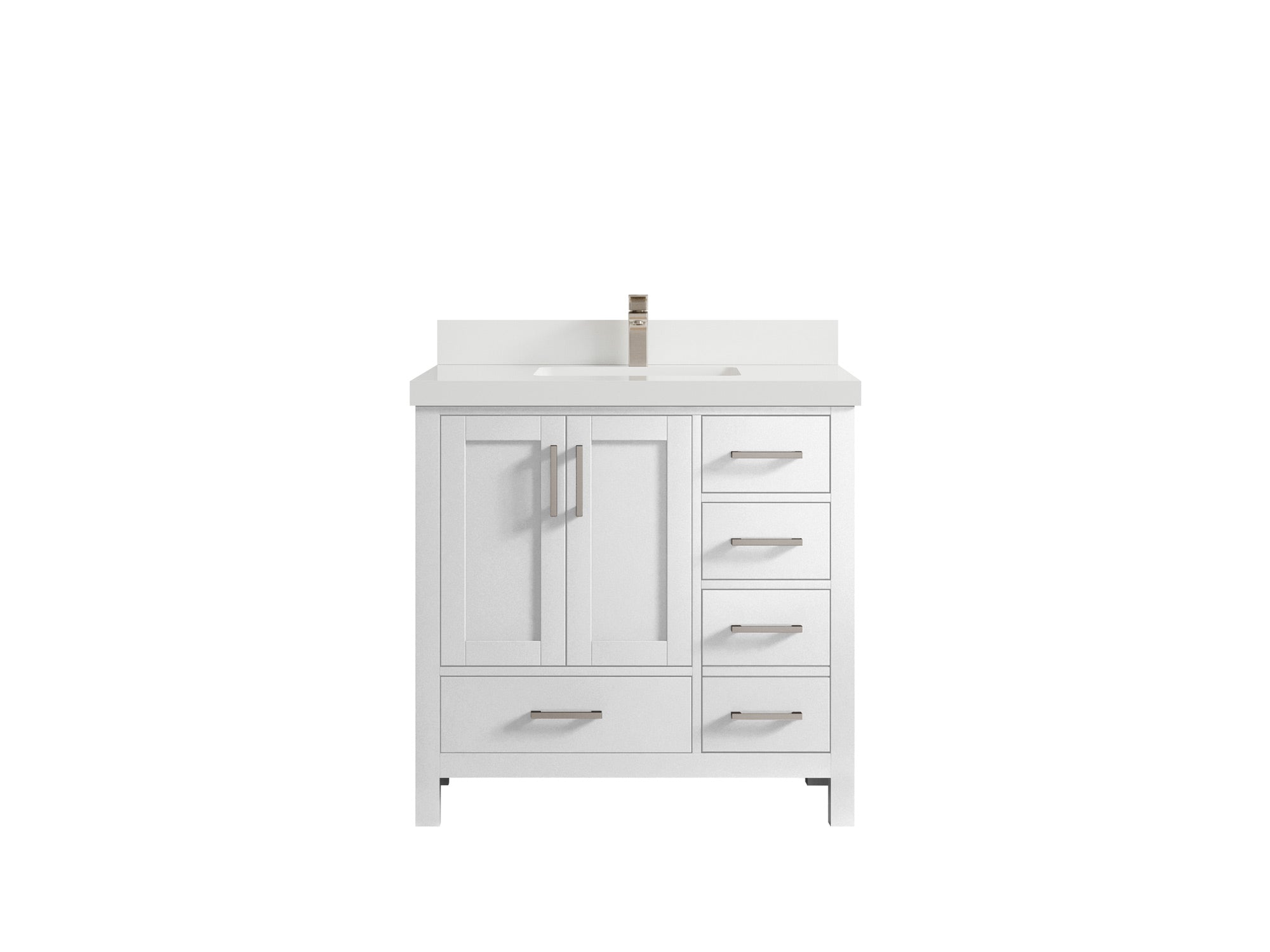 Malibu 36 in. W x 22 in. D Bathroom Vanity Center Sink - Willow Bath and Vanity