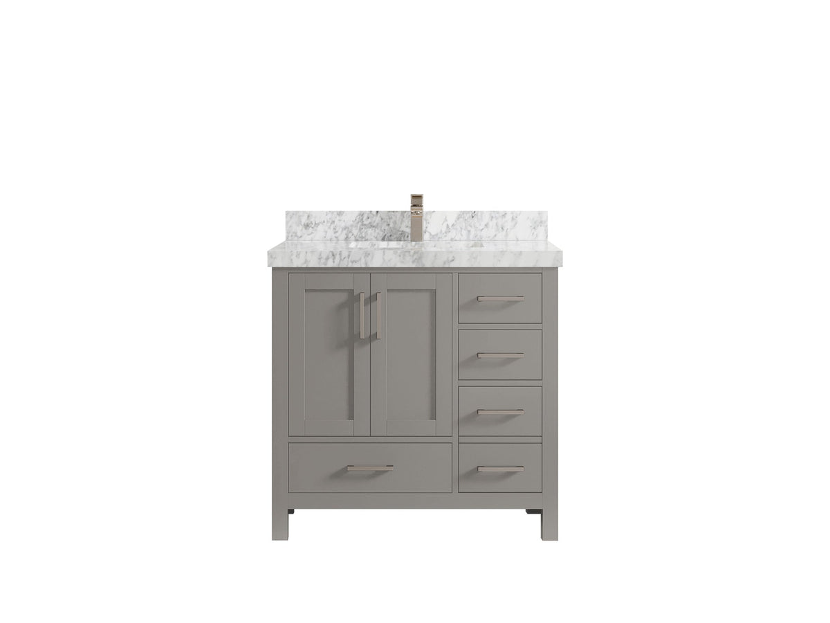 Malibu 36 in. W x 22 in. D Bathroom Vanity Center Sink - Willow Bath and Vanity