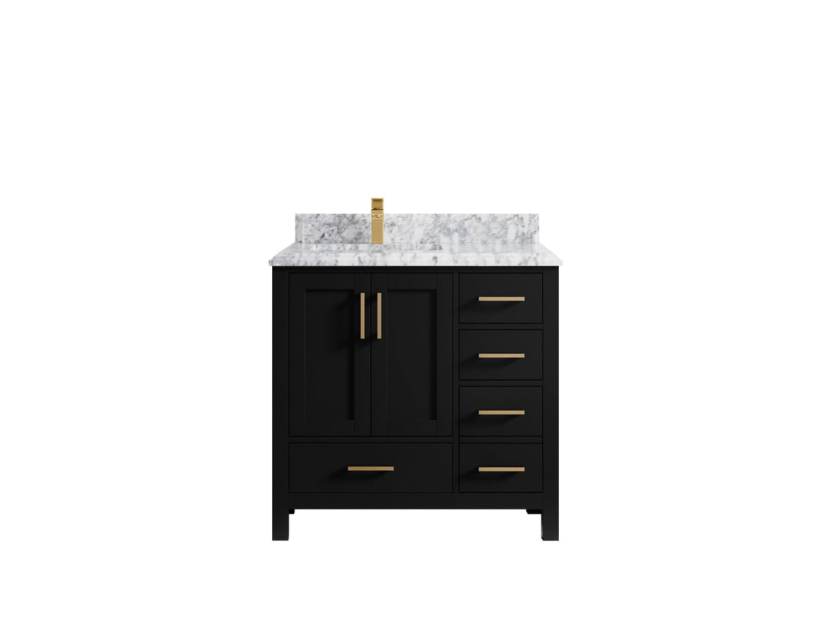 Malibu 36 in. W x 22 in. D Bathroom Vanity Center Sink - Willow Bath and Vanity