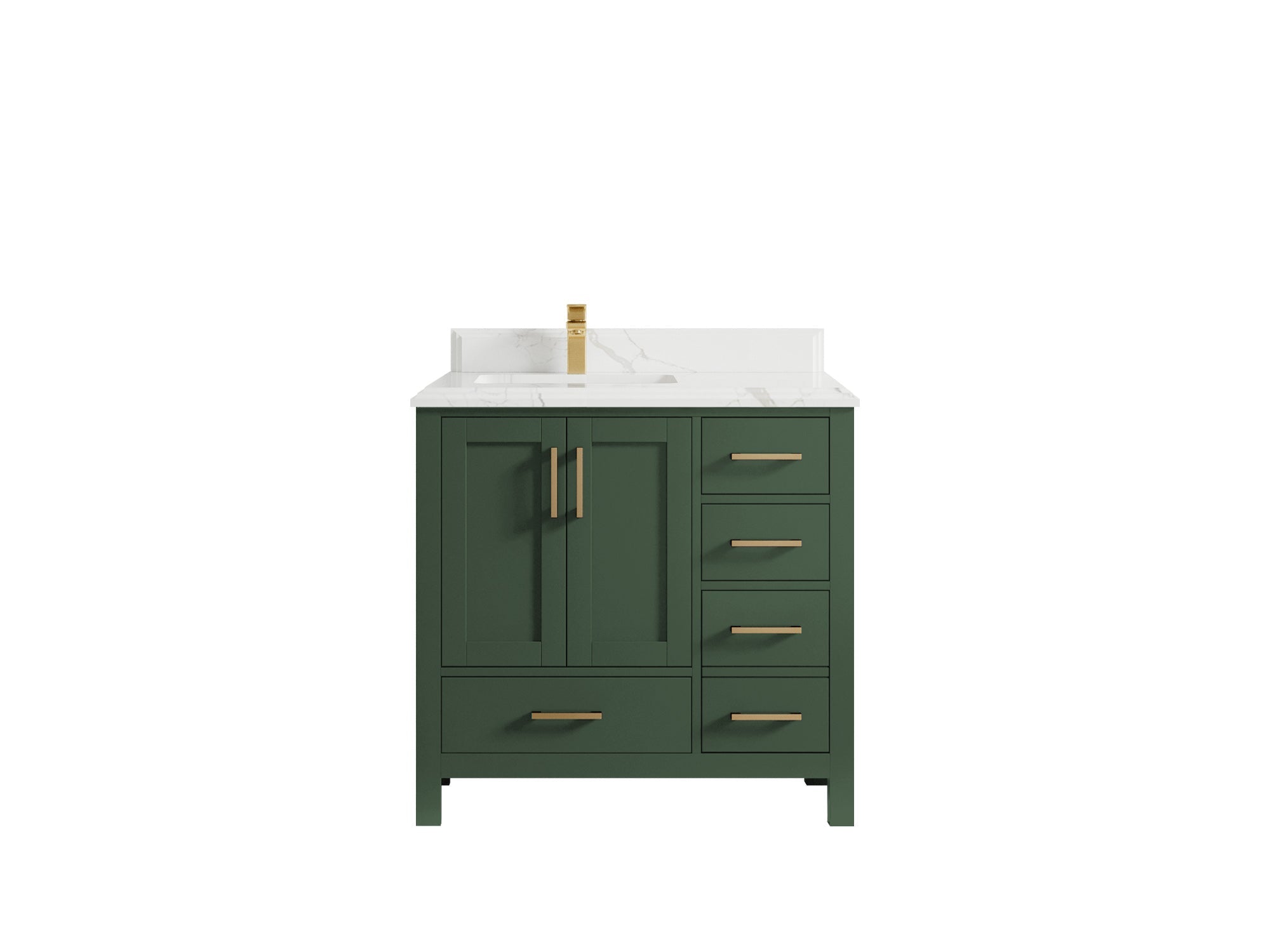 Malibu 36 in. W x 22 in. D Left Offset Sink Bathroom Vanity - Willow Bath and Vanity