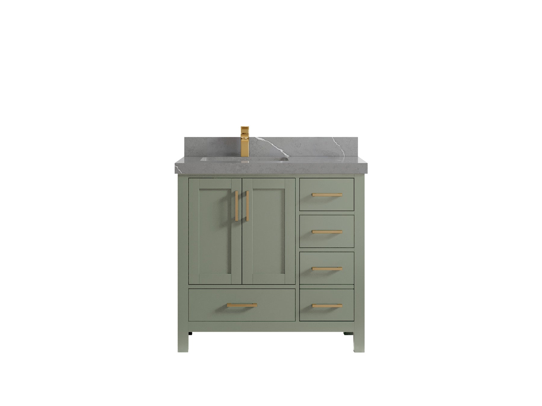 Malibu 36 in. W x 22 in. D Left Offset Sink Bathroom Vanity - Willow Bath and Vanity