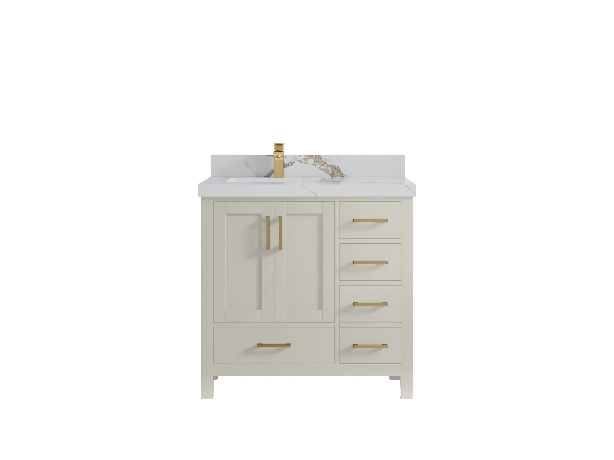 Malibu 36 in. W x 22 in. D Left Offset Sink Bathroom Vanity - Willow Bath and Vanity