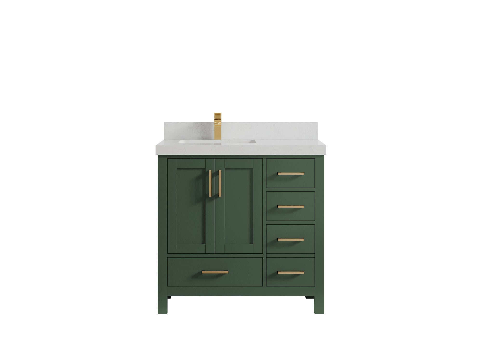 Malibu 36 in. W x 22 in. D Left Offset Sink Bathroom Vanity - Willow Bath and Vanity