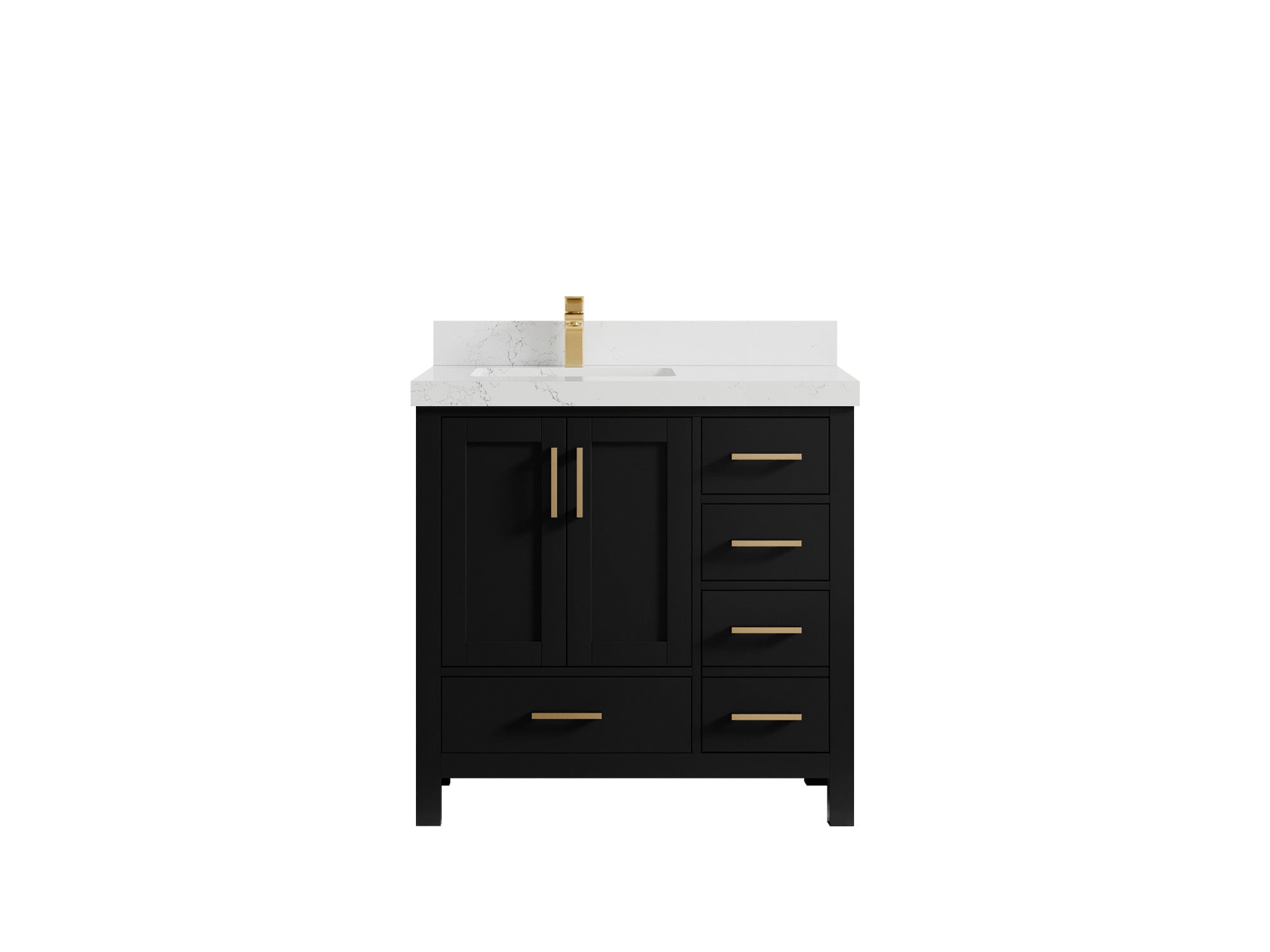 Malibu 36 in. W x 22 in. D Left Offset Sink Bathroom Vanity - Willow Bath and Vanity
