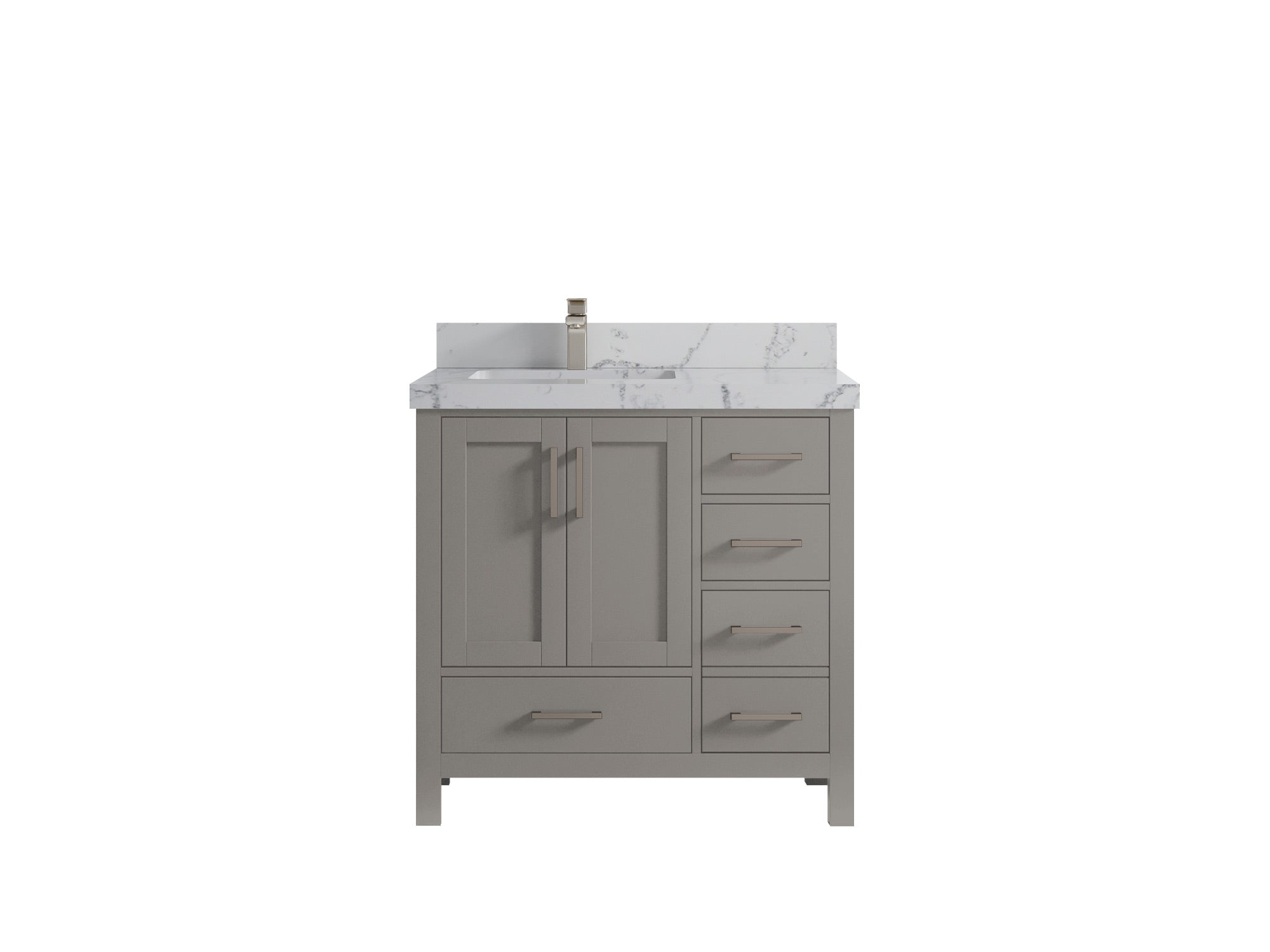 Malibu 36 in. W x 22 in. D Left Offset Sink Bathroom Vanity - Willow Bath and Vanity