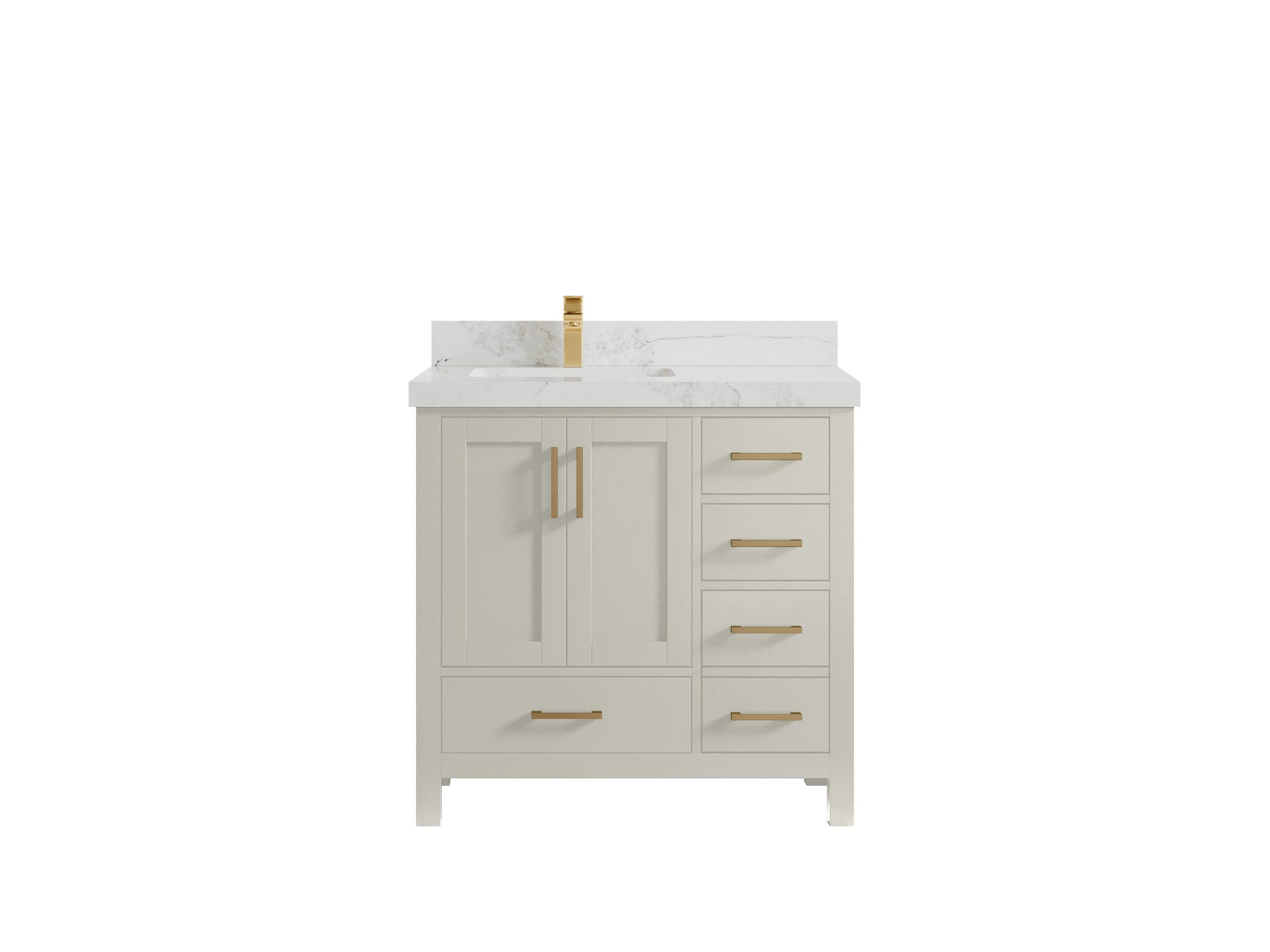 Malibu 36 in. W x 22 in. D Left Offset Sink Bathroom Vanity - Willow Bath and Vanity