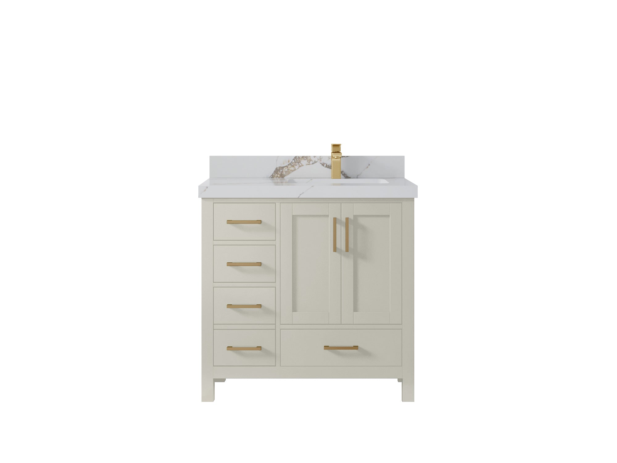 Malibu 36 in. W x 22 in. D Right Offset Sink Bathroom Vanity - Willow Bath and Vanity