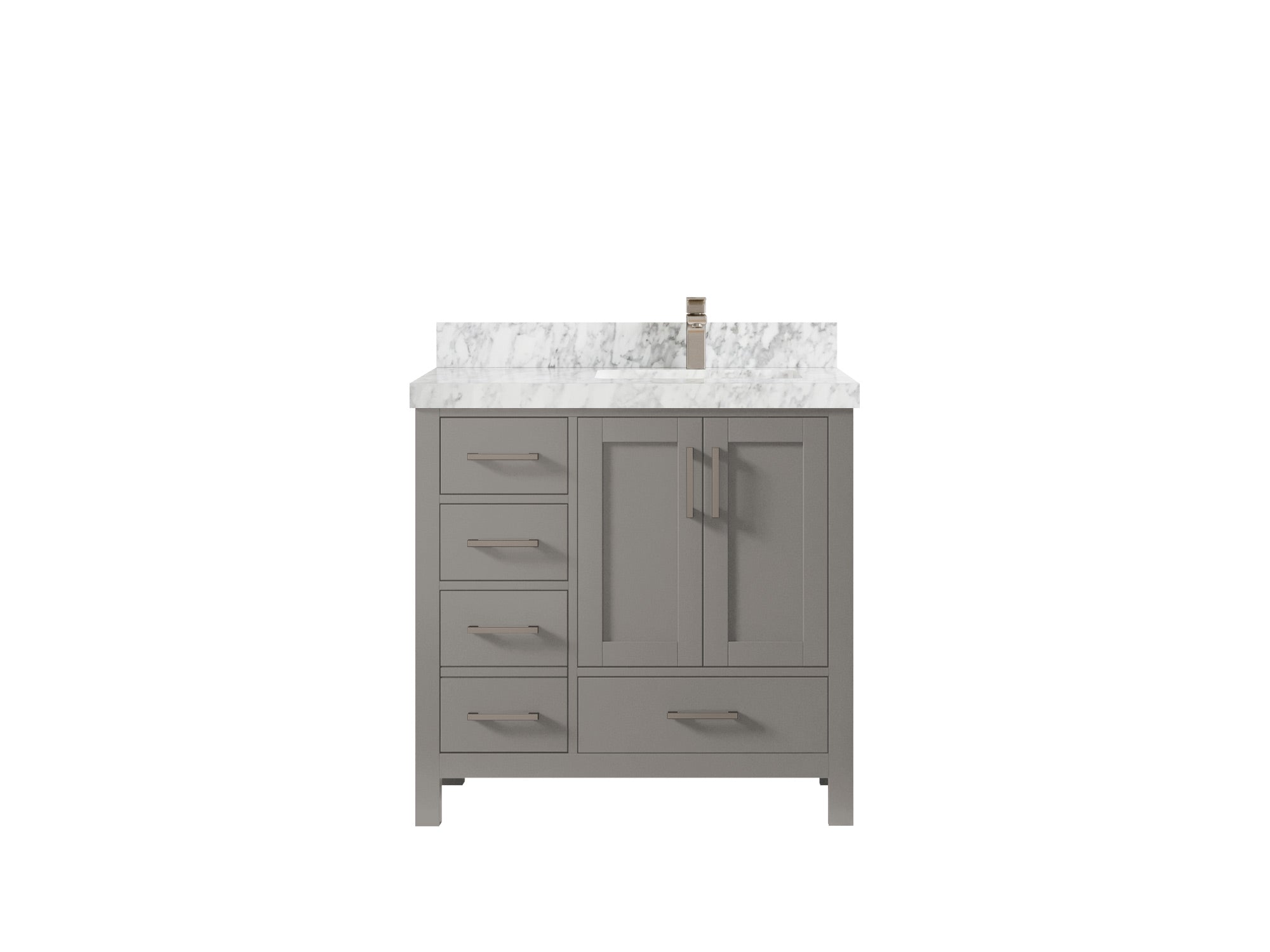 Malibu 36 in. W x 22 in. D Right Offset Sink Bathroom Vanity - Willow Bath and Vanity