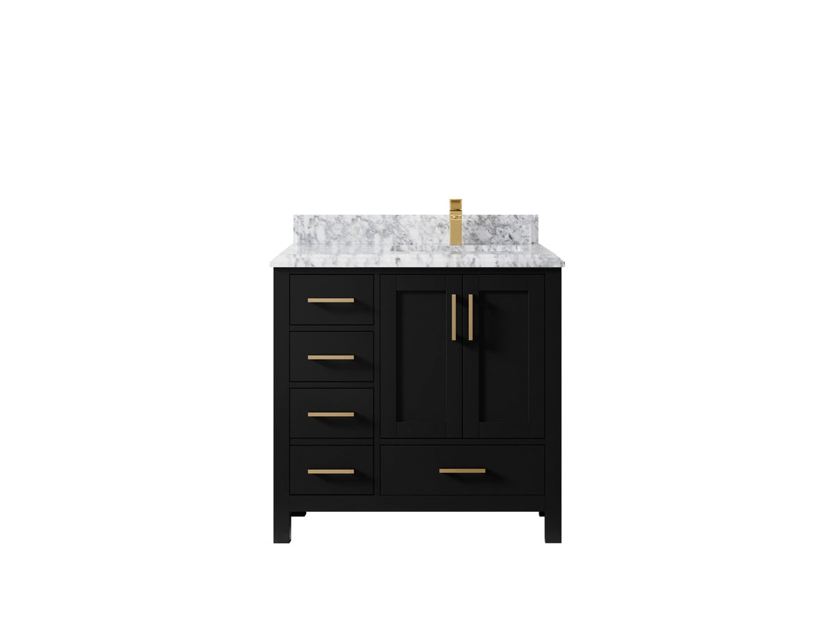 Malibu 36 in. W x 22 in. D Right Offset Sink Bathroom Vanity - Willow Bath and Vanity