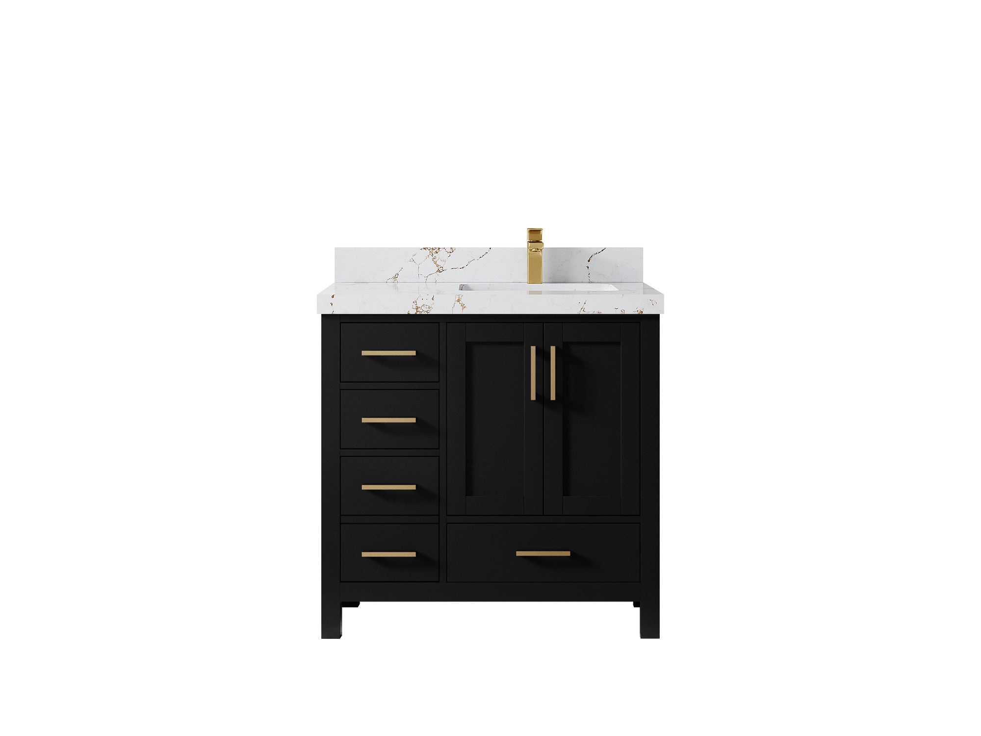 Malibu 36 in. W x 22 in. D Right Offset Sink Bathroom Vanity - Willow Bath and Vanity