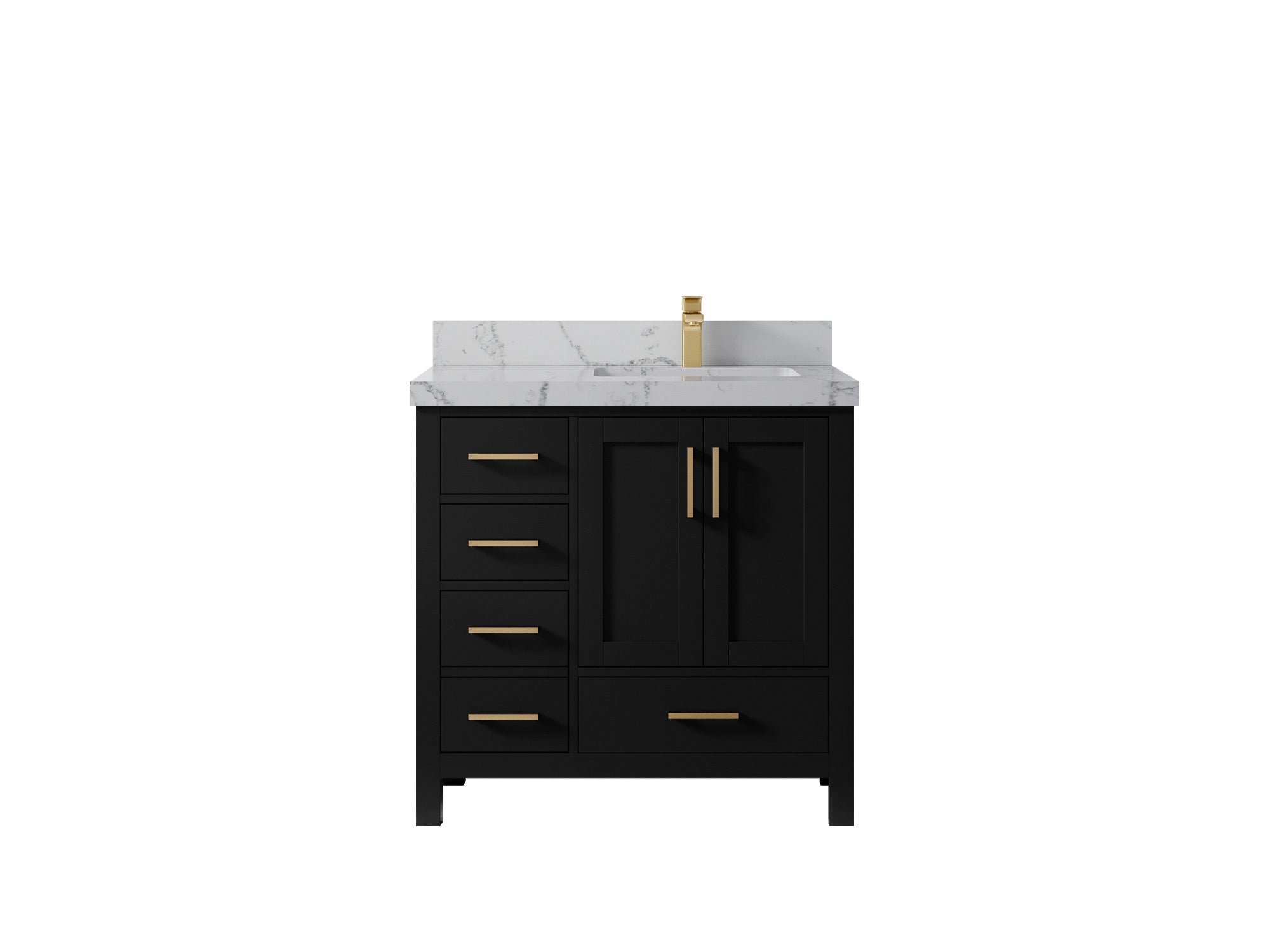 Malibu 36 in. W x 22 in. D Right Offset Sink Bathroom Vanity - Willow Bath and Vanity