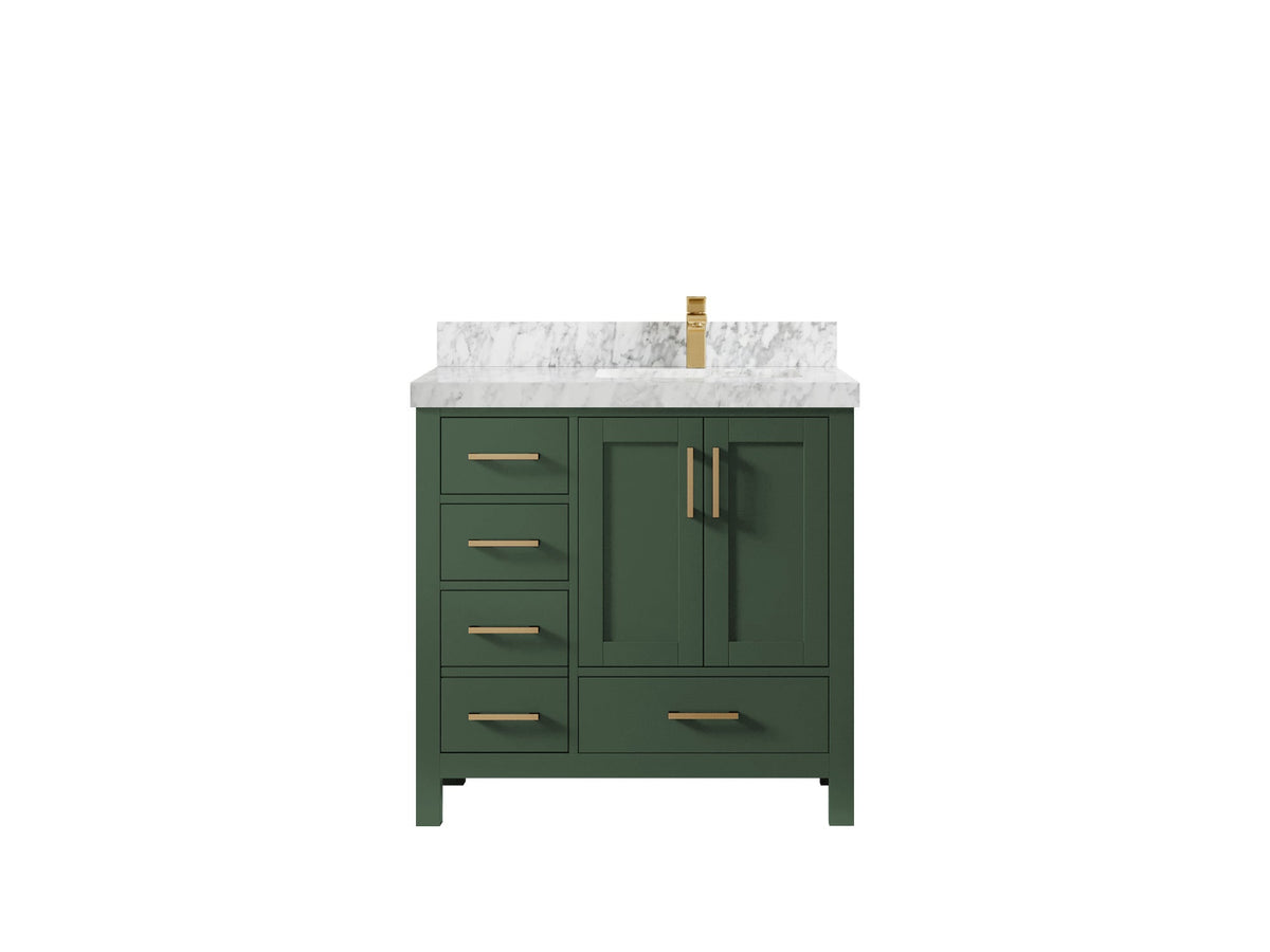 Malibu 36 in. W x 22 in. D Right Offset Sink Bathroom Vanity - Willow Bath and Vanity