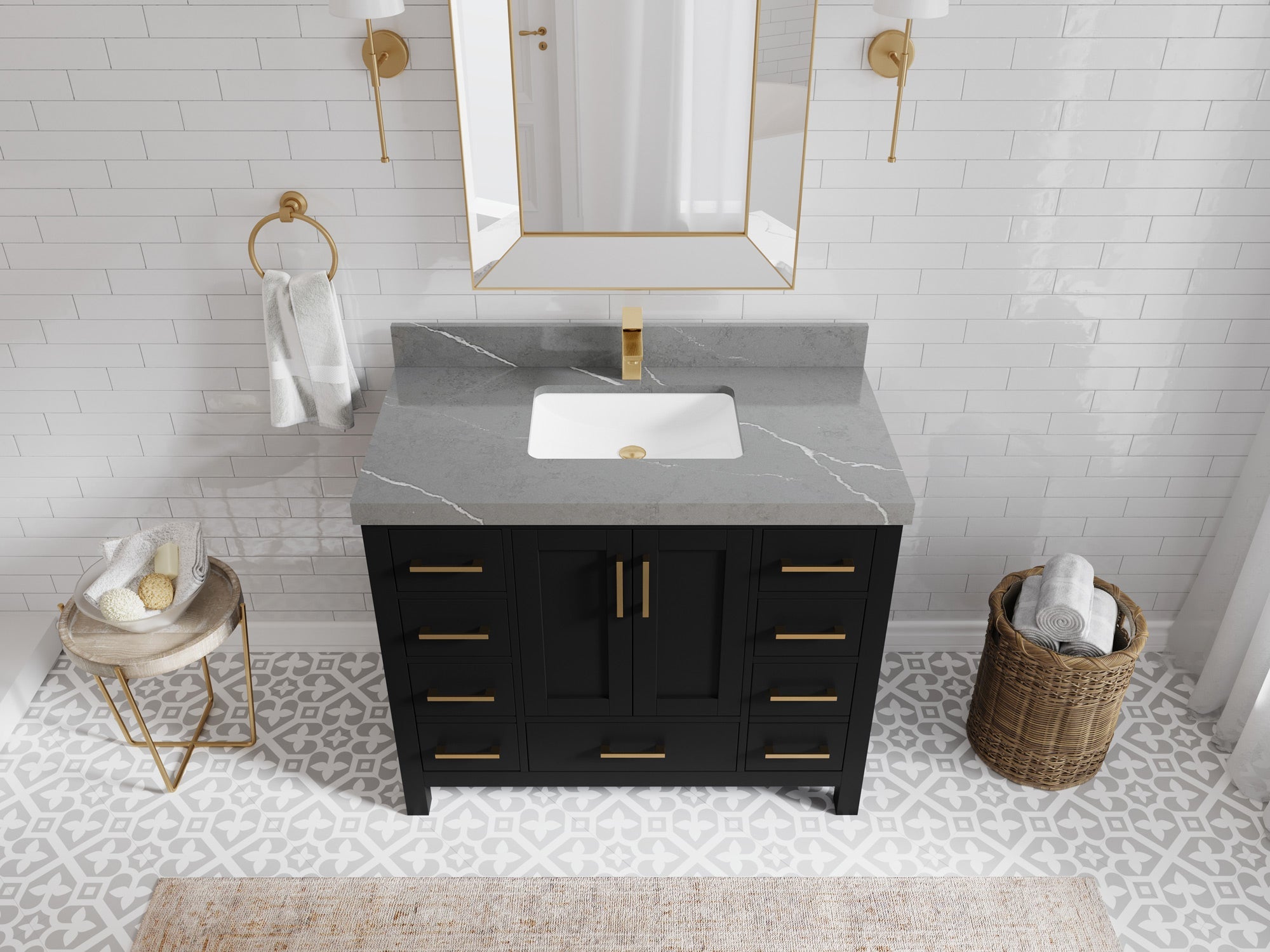 Malibu 42 in. W x 22 in. D Single Sink Bathroom Vanity - Willow Bath and Vanity