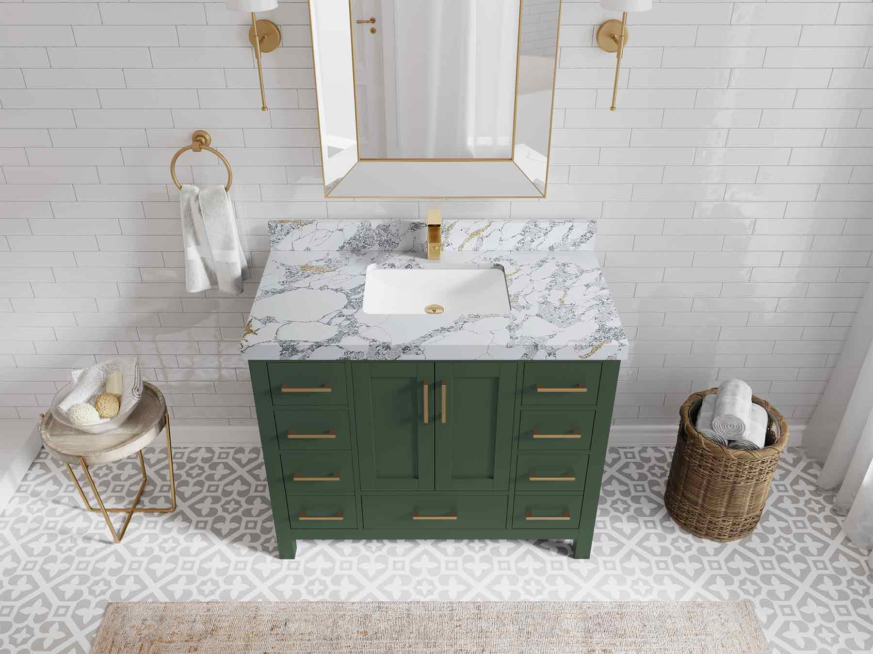 Malibu 42 in. W x 22 in. D Single Sink Bathroom Vanity - Willow Bath and Vanity