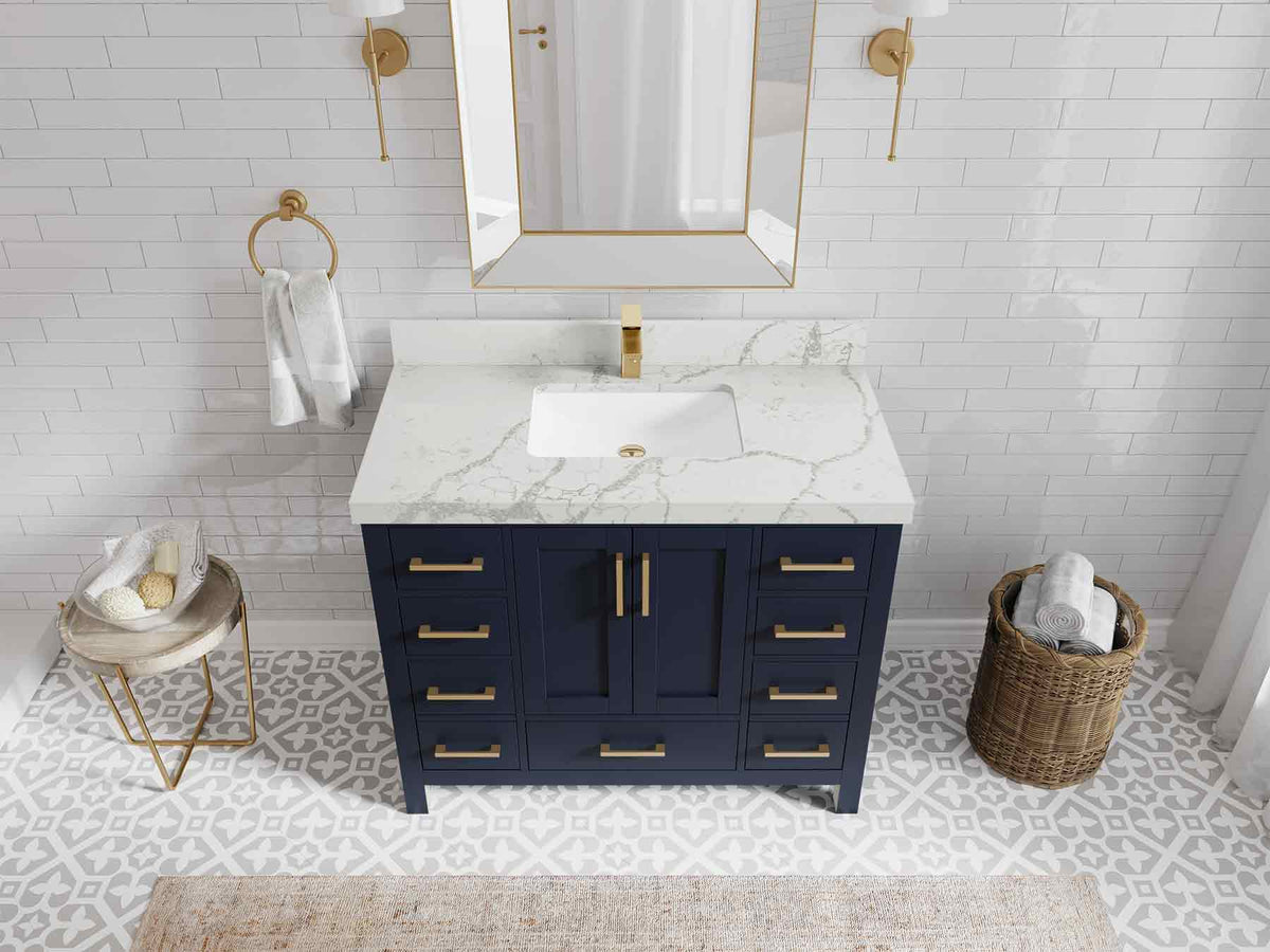 Malibu 42 in. W x 22 in. D Single Sink Bathroom Vanity - Willow Bath and Vanity