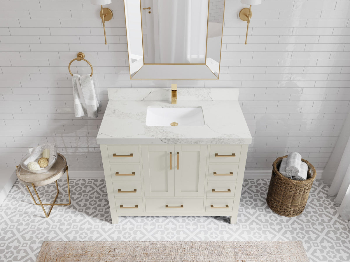 Malibu 42 in. W x 22 in. D Single Sink Bathroom Vanity - Willow Bath and Vanity