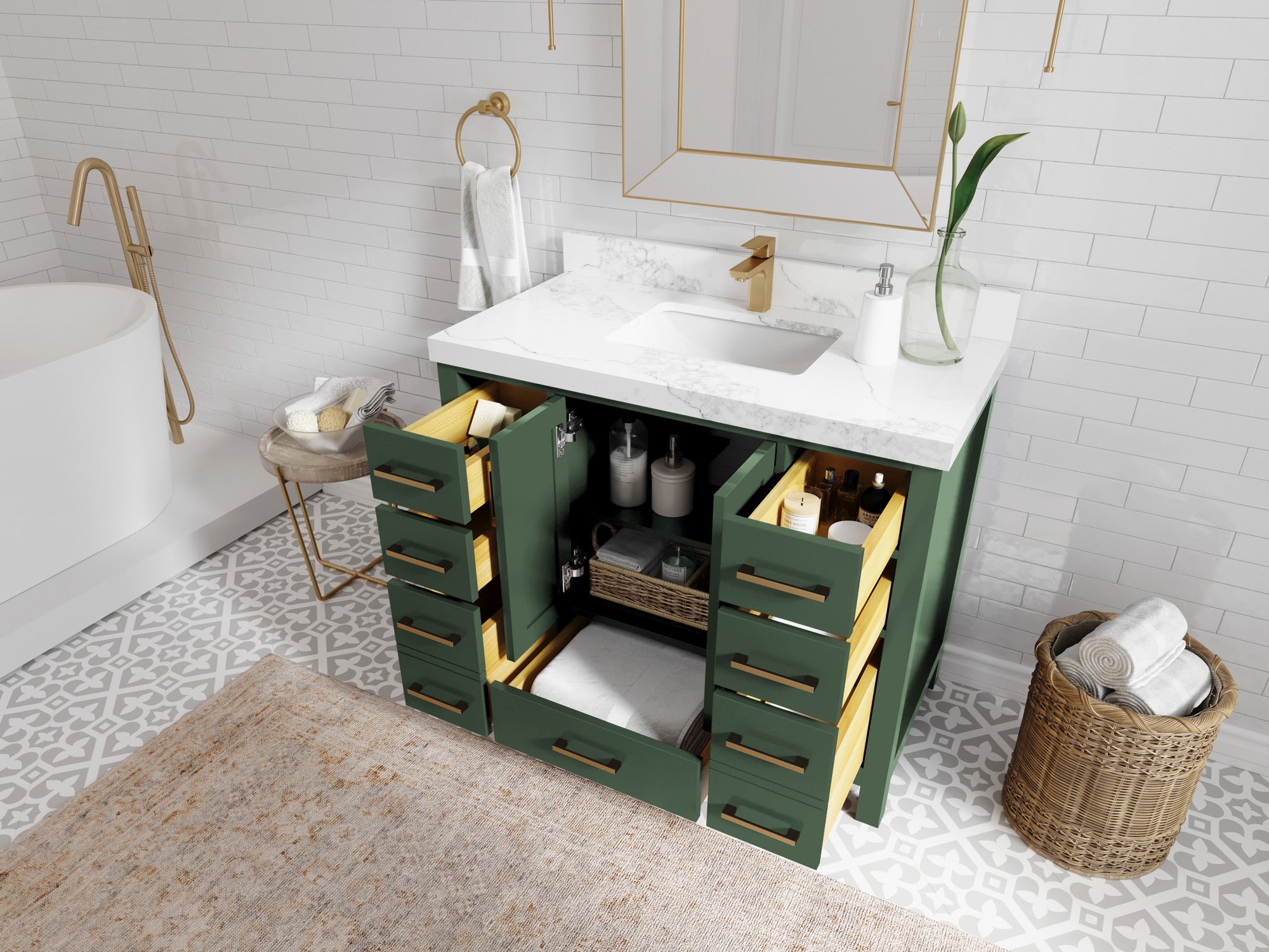 Malibu 42 in. W x 22 in. D Single Sink Bathroom Vanity - Willow Bath and Vanity