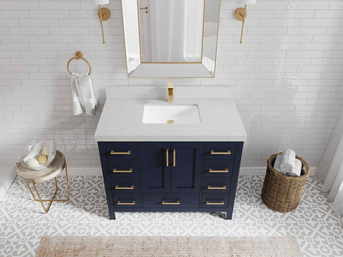 Malibu 42 in. W x 22 in. D Single Sink Bathroom Vanity - Willow Bath and Vanity