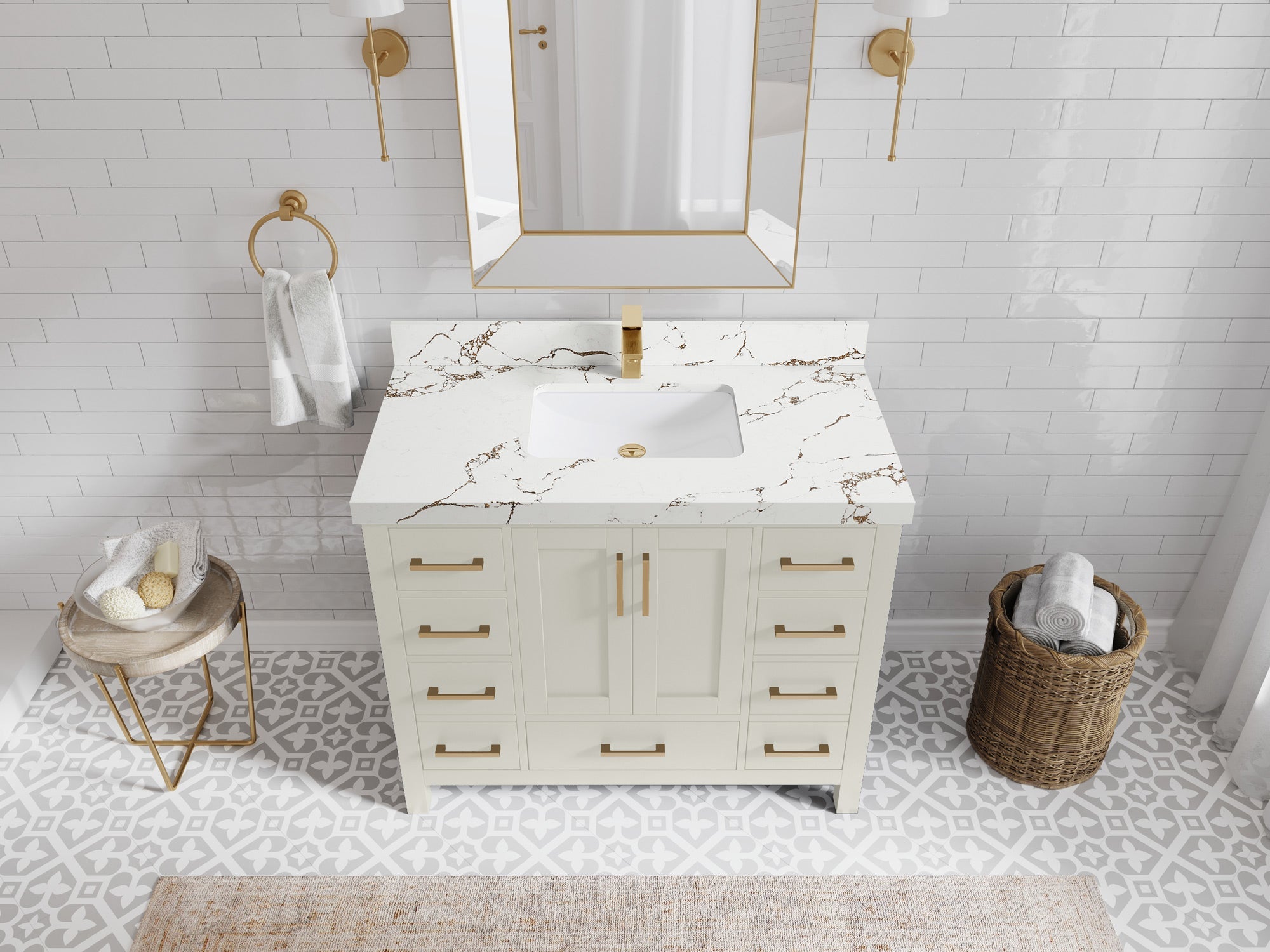 Malibu 42 in. W x 22 in. D Single Sink Bathroom Vanity - Willow Bath and Vanity