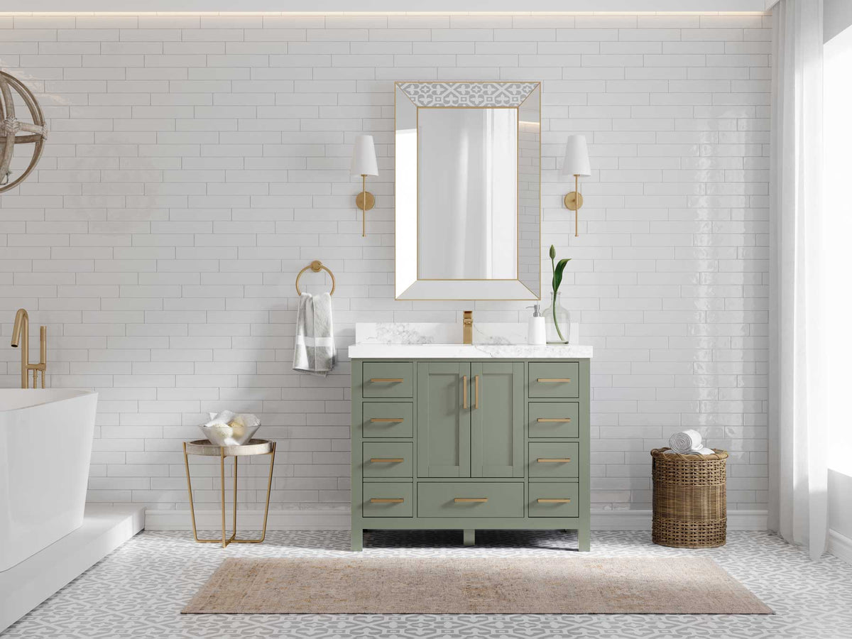 Malibu 42 in. W x 22 in. D Single Sink Bathroom Vanity - Willow Bath and Vanity