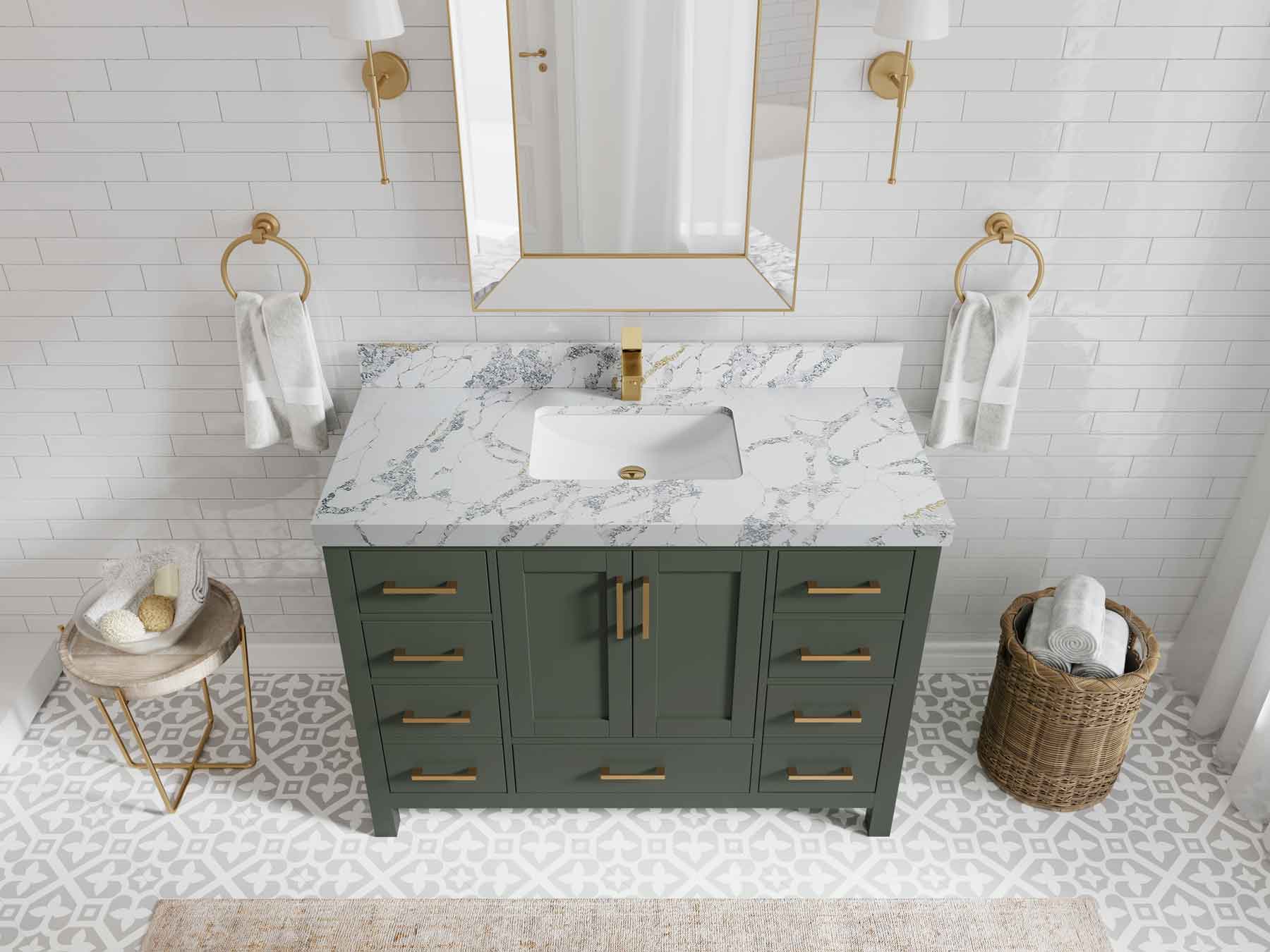 Malibu 48 in. W x 22 in. D Single Sink Bathroom Vanity - Willow Bath and Vanity