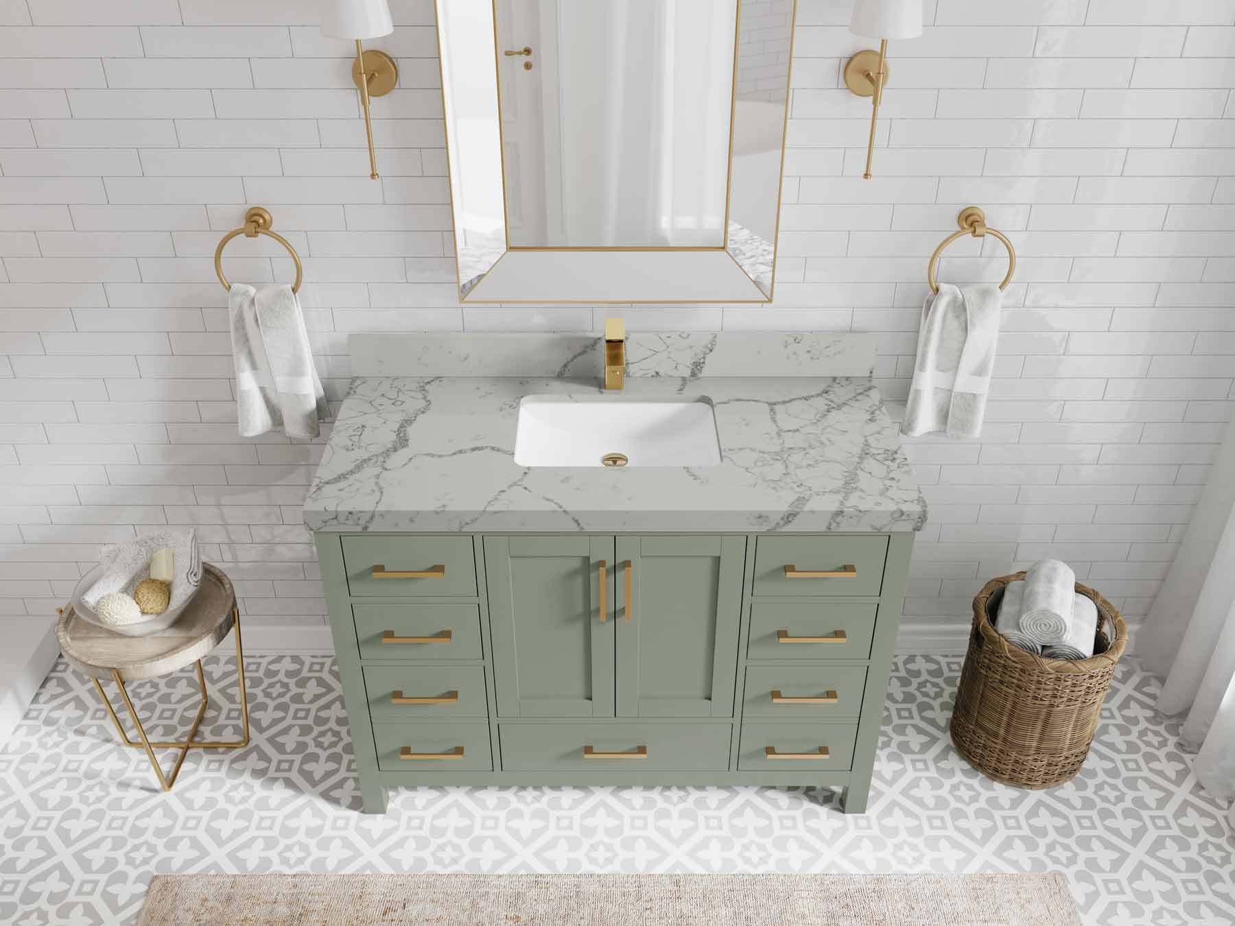 Malibu 48 in. W x 22 in. D Single Sink Bathroom Vanity - Willow Bath and Vanity