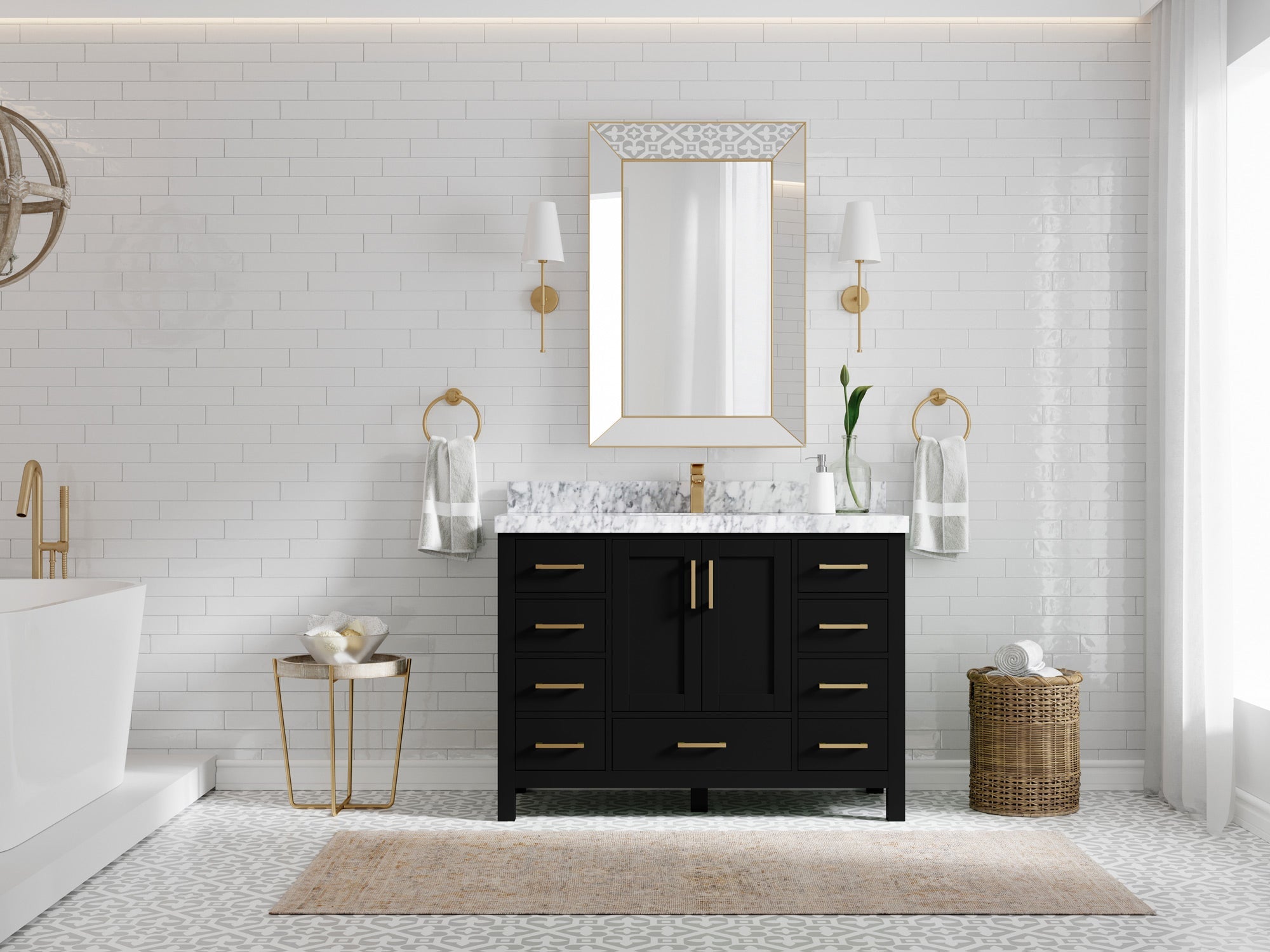 Malibu 48 in. W x 22 in. D Single Sink Bathroom Vanity - Willow Bath and Vanity