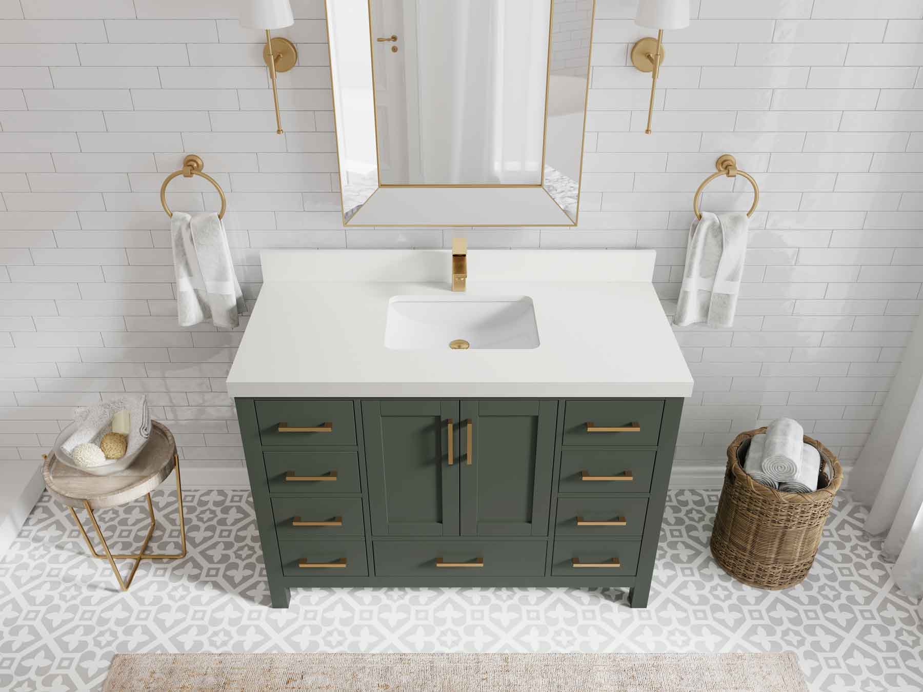 Malibu 48 in. W x 22 in. D Single Sink Bathroom Vanity - Willow Bath and Vanity