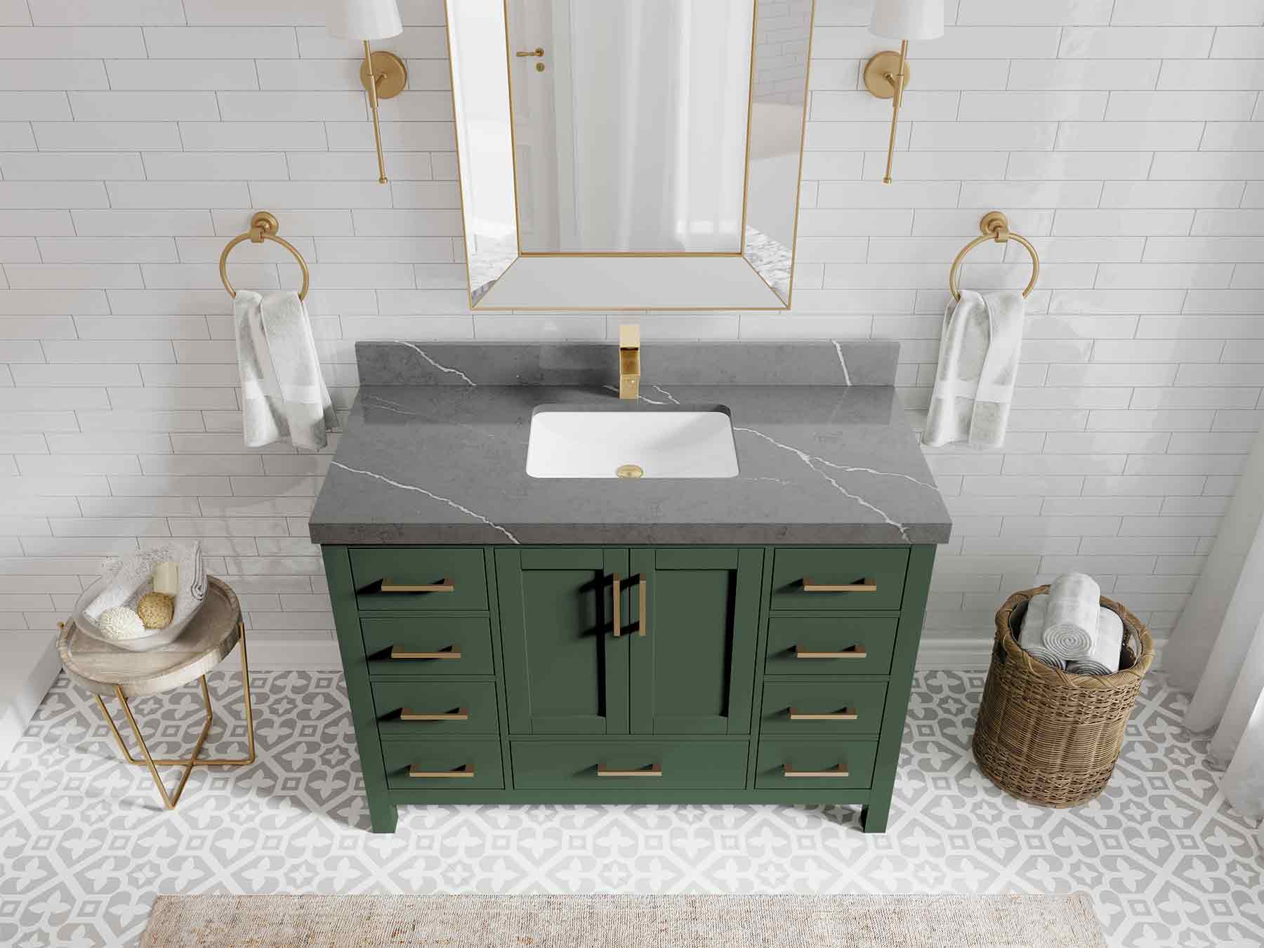 Malibu 48 in. W x 22 in. D Single Sink Bathroom Vanity - Willow Bath and Vanity