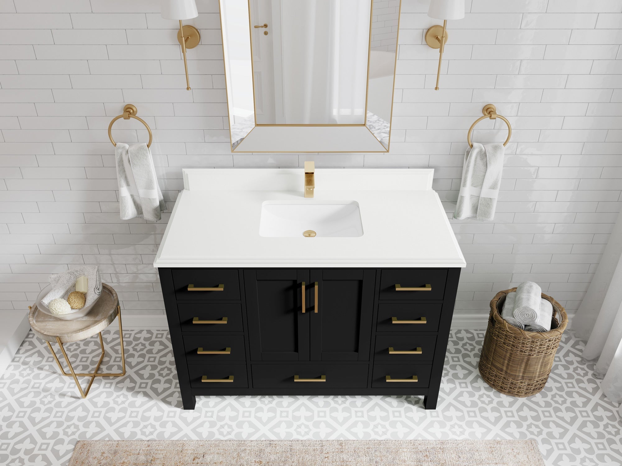 Malibu 48 in. W x 22 in. D Single Sink Bathroom Vanity - Willow Bath and Vanity