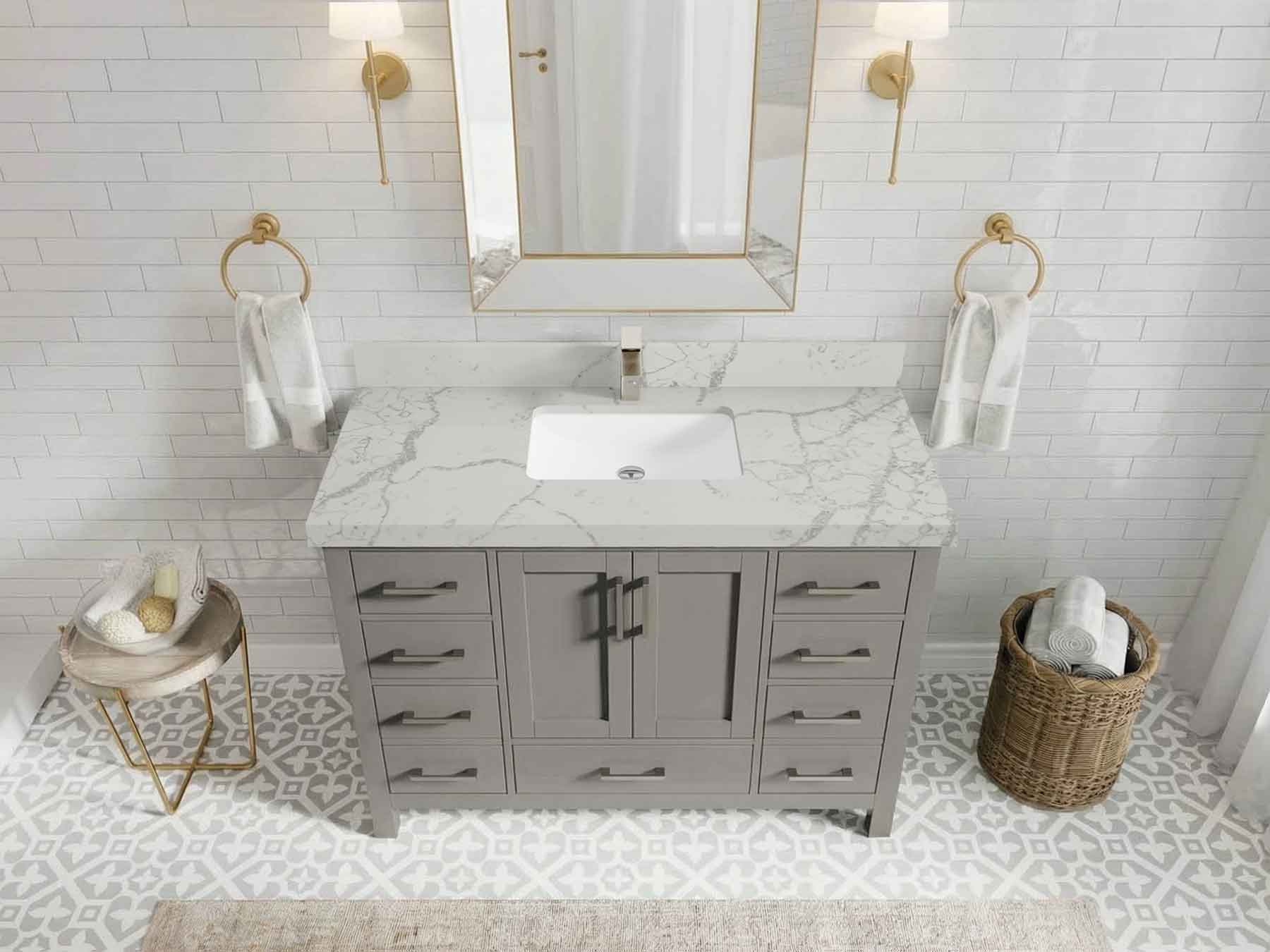 Malibu 48 in. W x 22 in. D Single Sink Bathroom Vanity - Willow Bath and Vanity