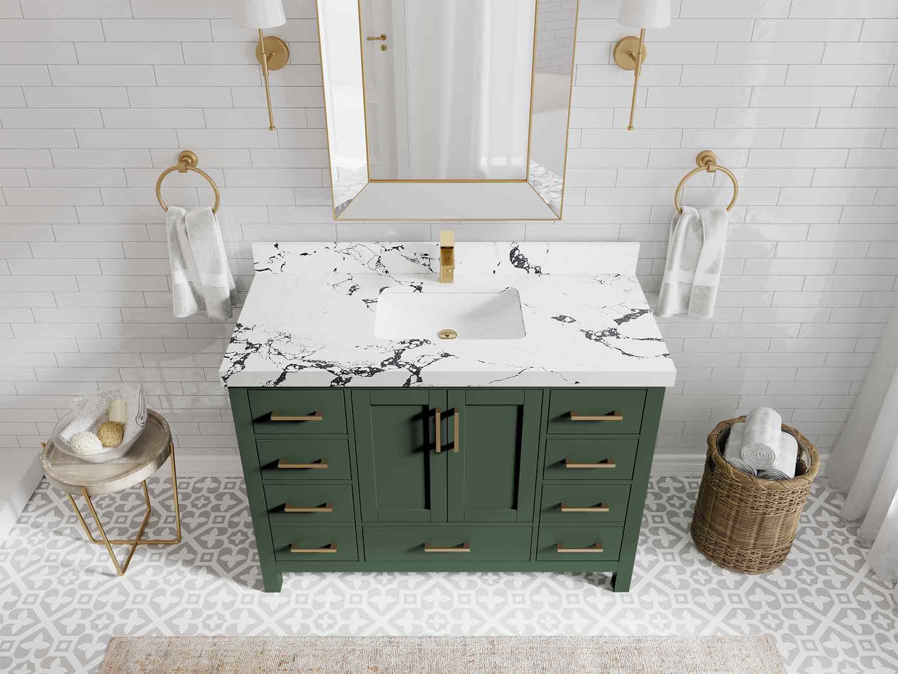 Malibu 48 in. W x 22 in. D Single Sink Bathroom Vanity - Willow Bath and Vanity