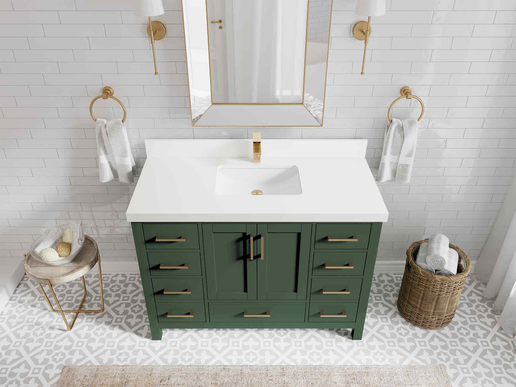 Malibu 48 in. W x 22 in. D Single Sink Bathroom Vanity - Willow Bath and Vanity