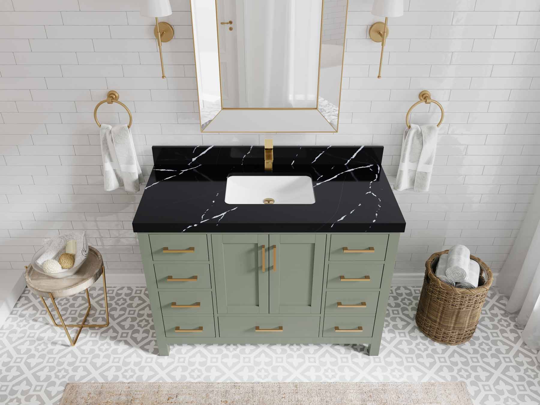 Malibu 48 in. W x 22 in. D Single Sink Bathroom Vanity - Willow Bath and Vanity