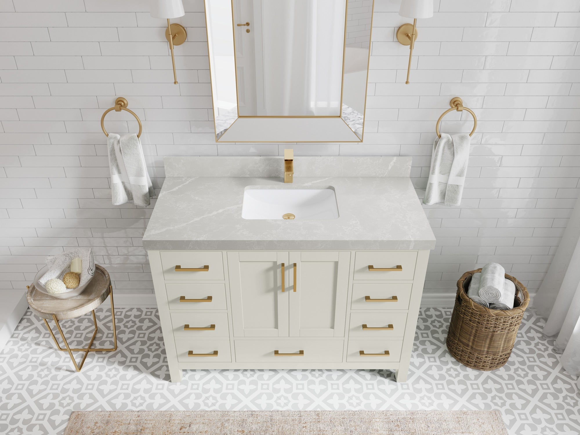 Malibu 48 in. W x 22 in. D Single Sink Bathroom Vanity - Willow Bath and Vanity