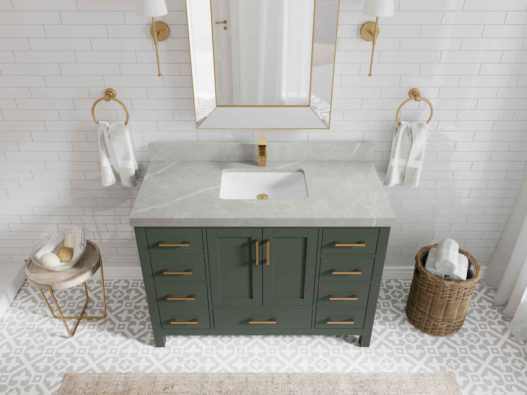 Malibu 48 in. W x 22 in. D Single Sink Bathroom Vanity - Willow Bath and Vanity