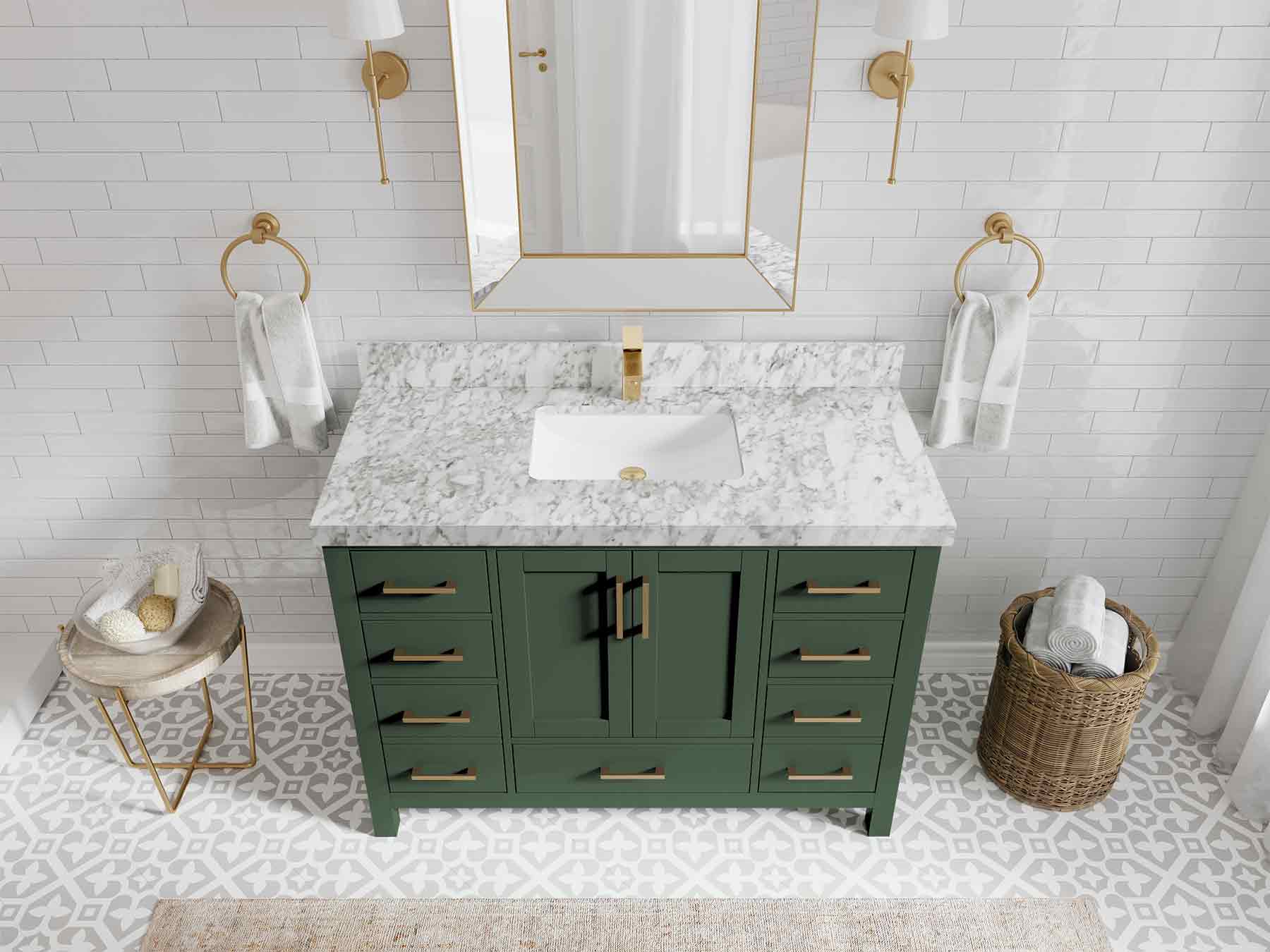 Malibu 48 in. W x 22 in. D Single Sink Bathroom Vanity - Willow Bath and Vanity