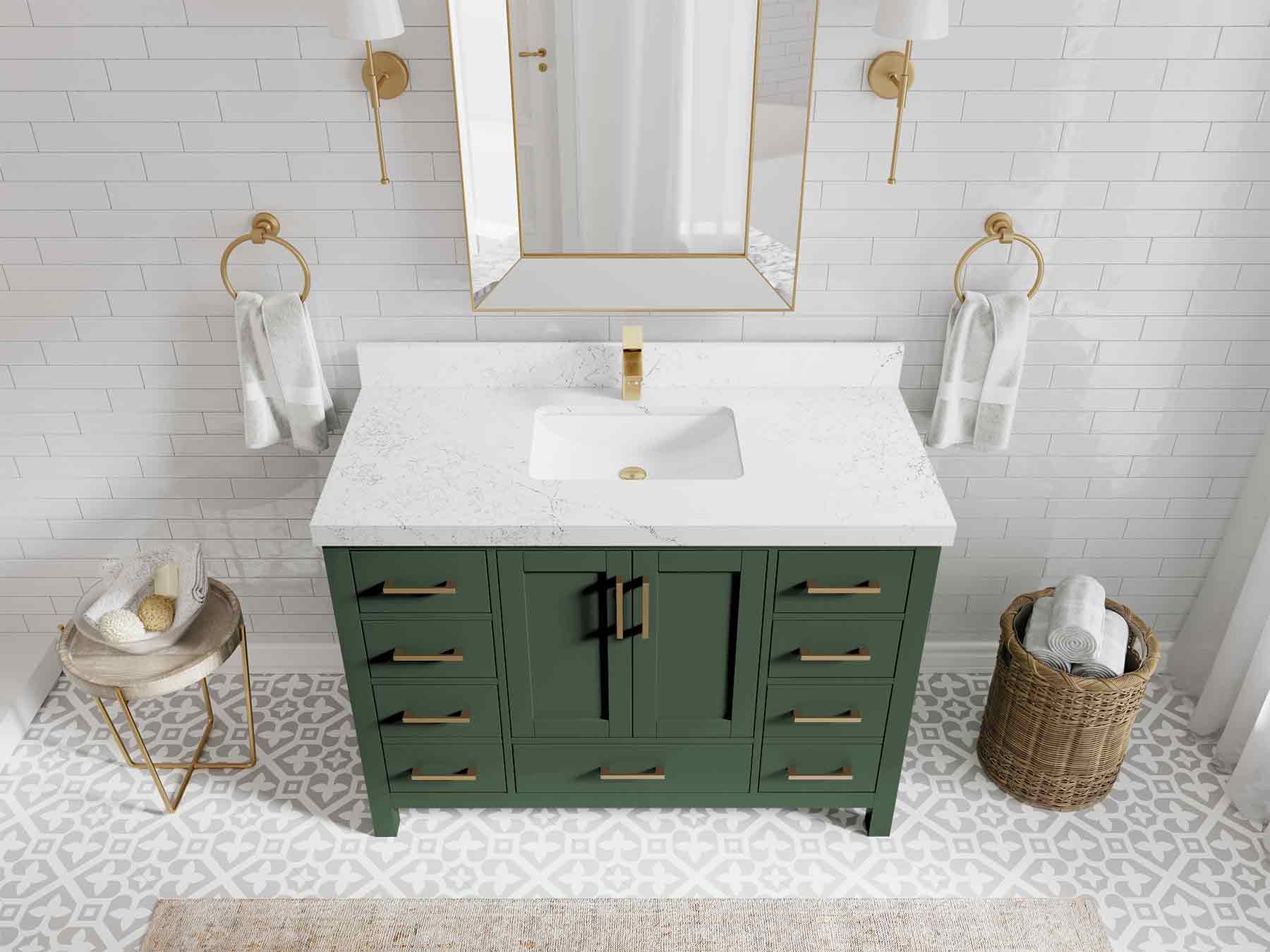 Malibu 48 in. W x 22 in. D Single Sink Bathroom Vanity - Willow Bath and Vanity