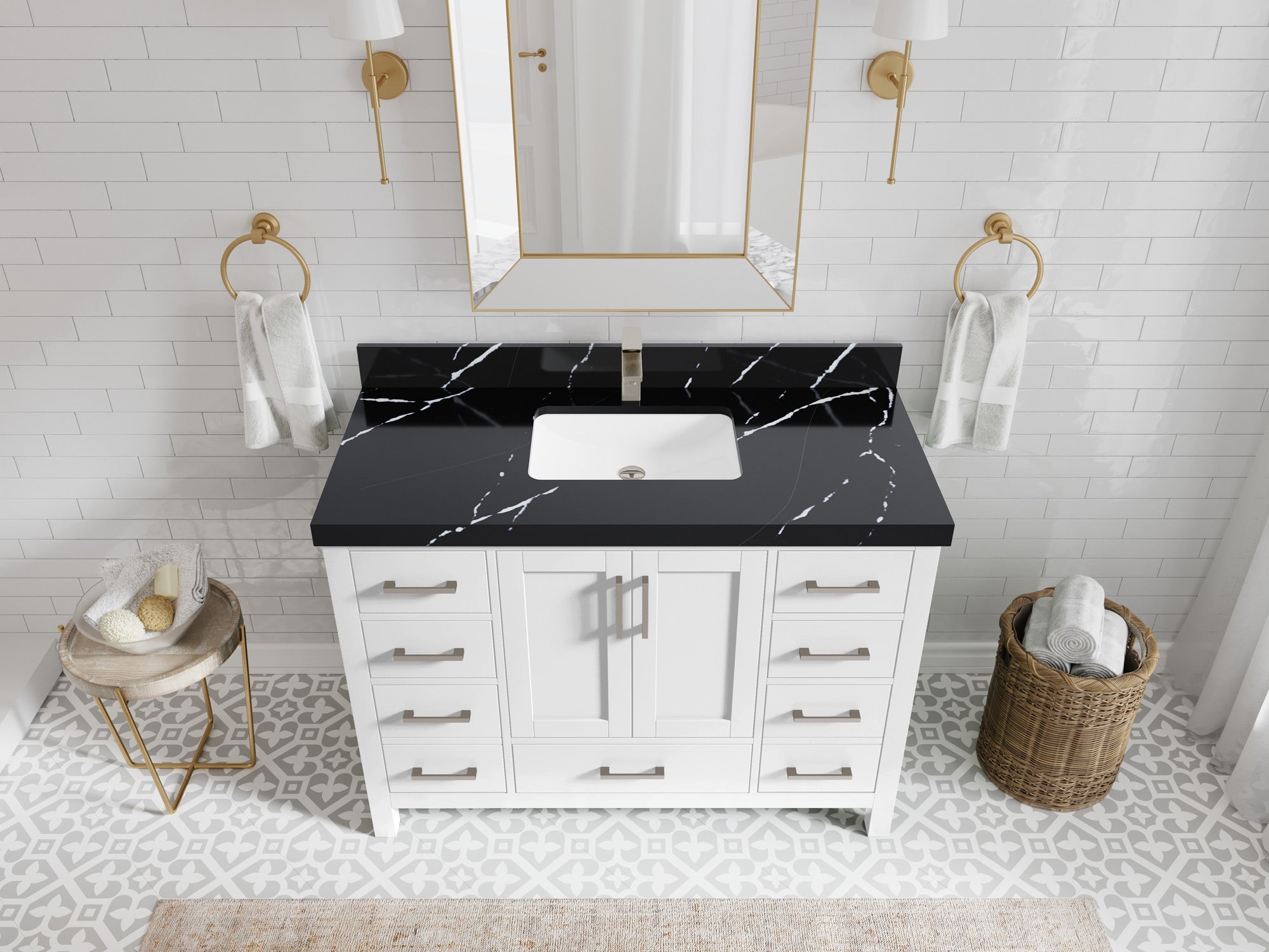 Malibu 48 in. W x 22 in. D Single Sink Bathroom Vanity - Willow Bath and Vanity