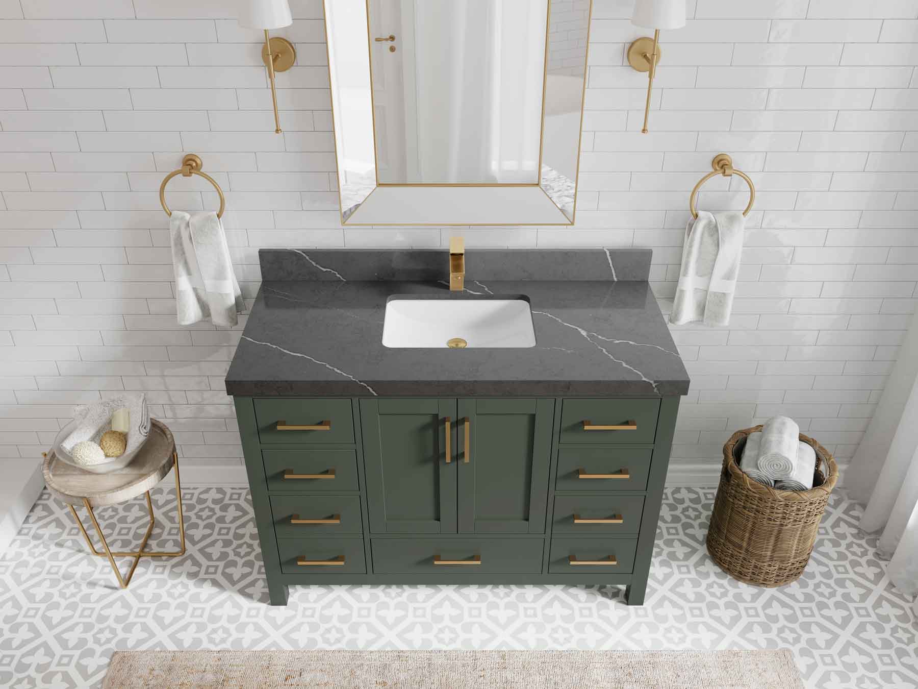 Malibu 48 in. W x 22 in. D Single Sink Bathroom Vanity - Willow Bath and Vanity