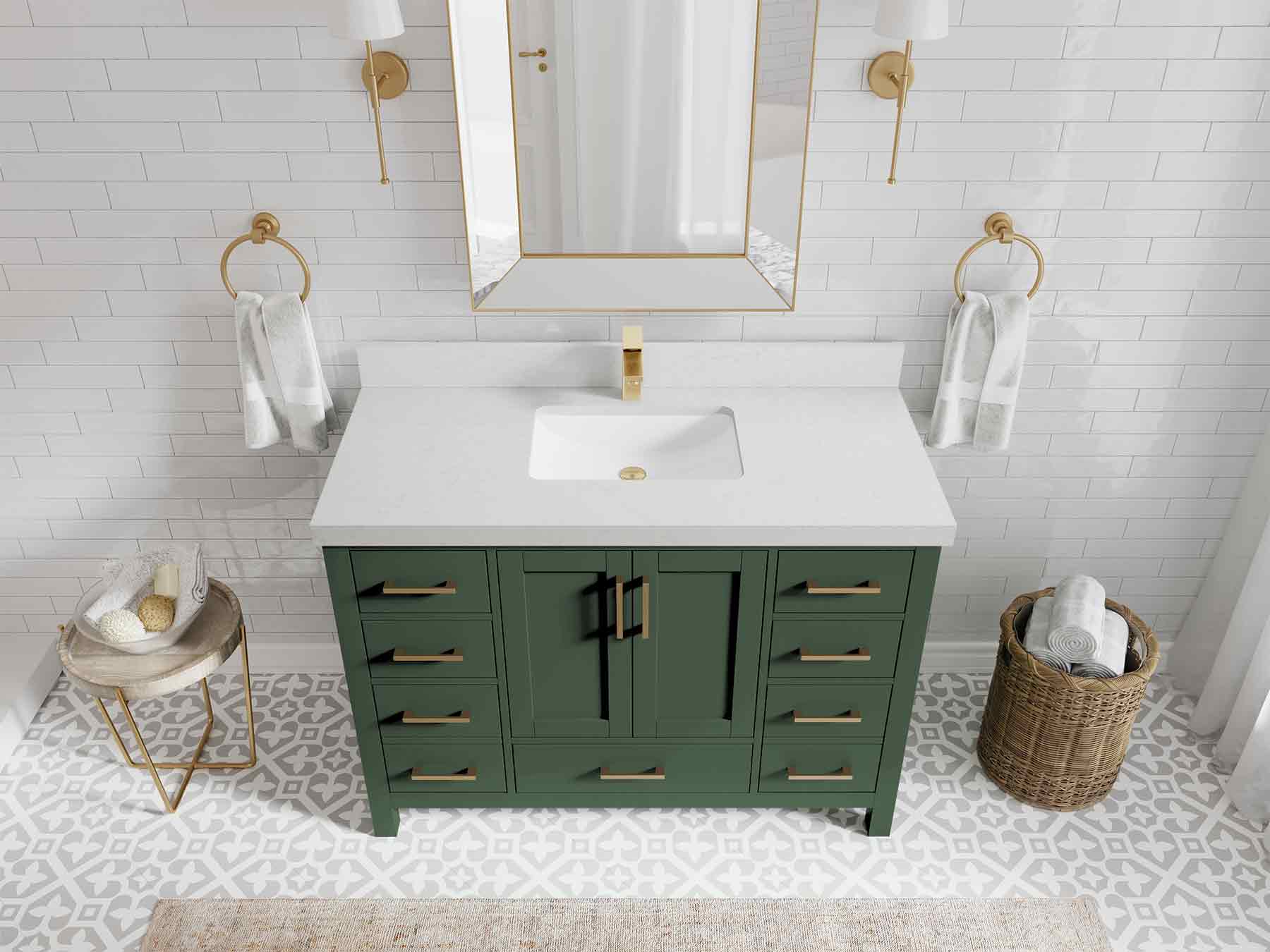 Malibu 48 in. W x 22 in. D Single Sink Bathroom Vanity - Willow Bath and Vanity