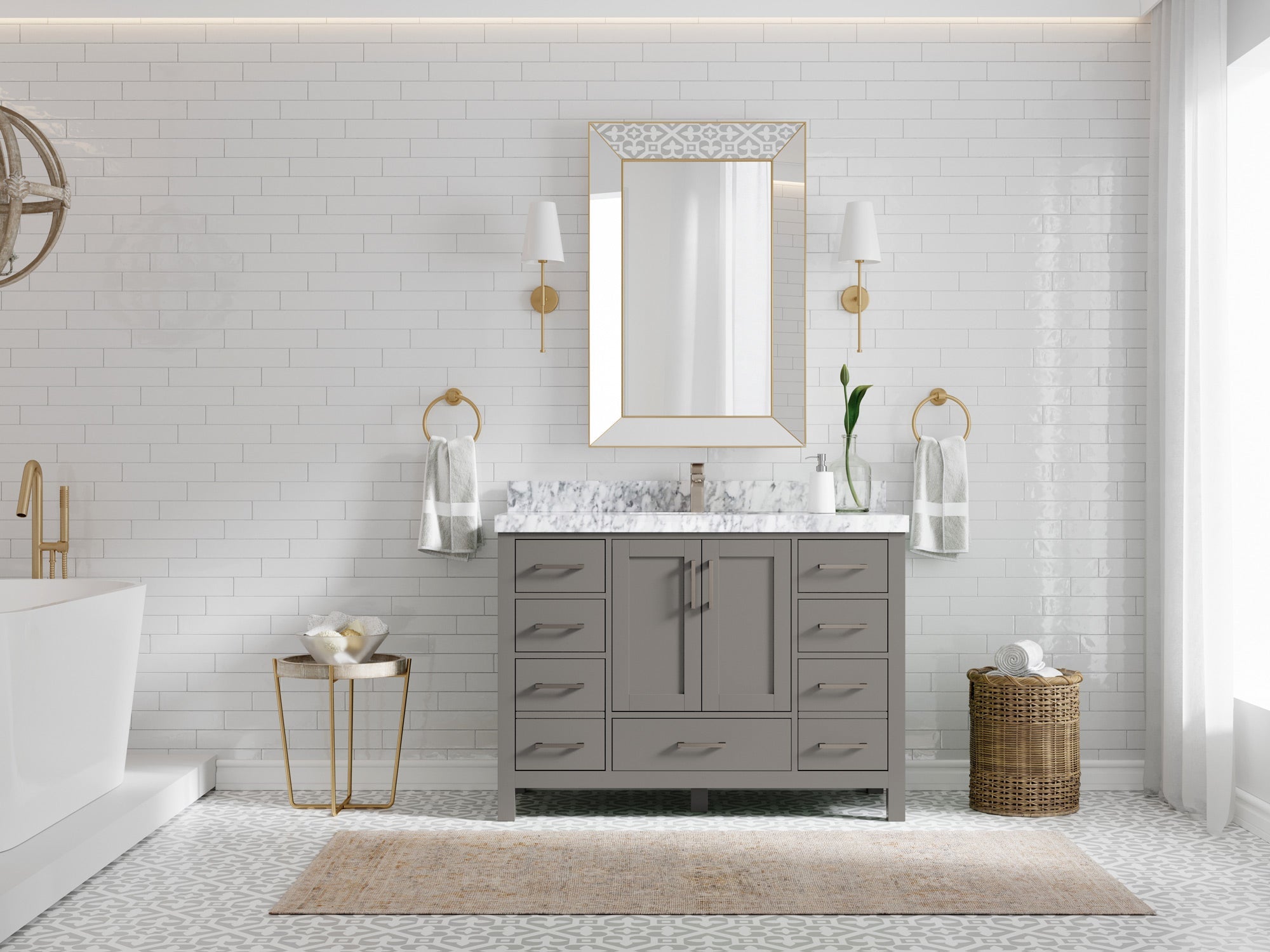 Malibu 48 in. W x 22 in. D Single Sink Bathroom Vanity - Willow Bath and Vanity