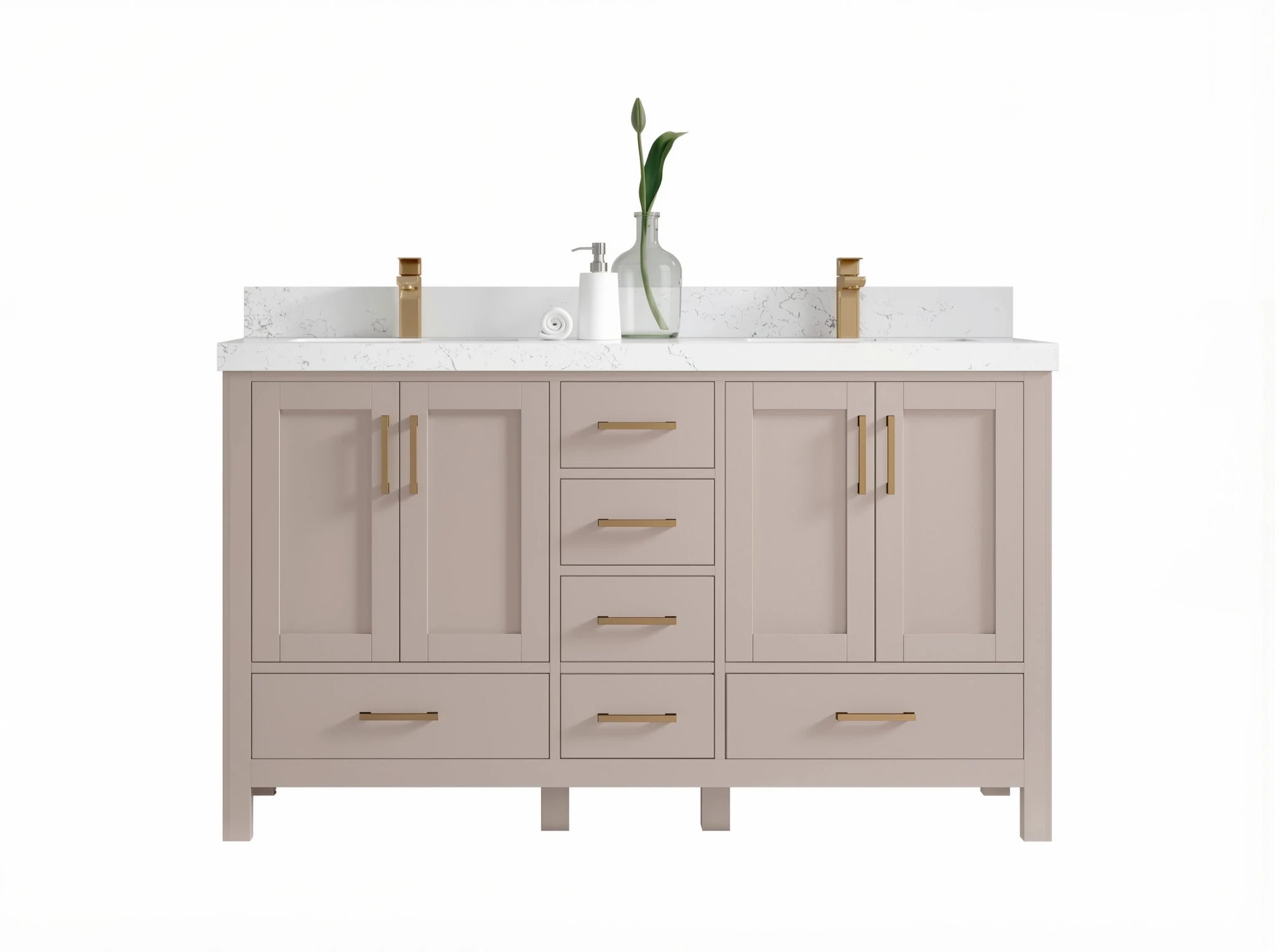 Malibu 60 in. W x 22 in. D Double Sink Bathroom Vanity - Willow Bath and Vanity