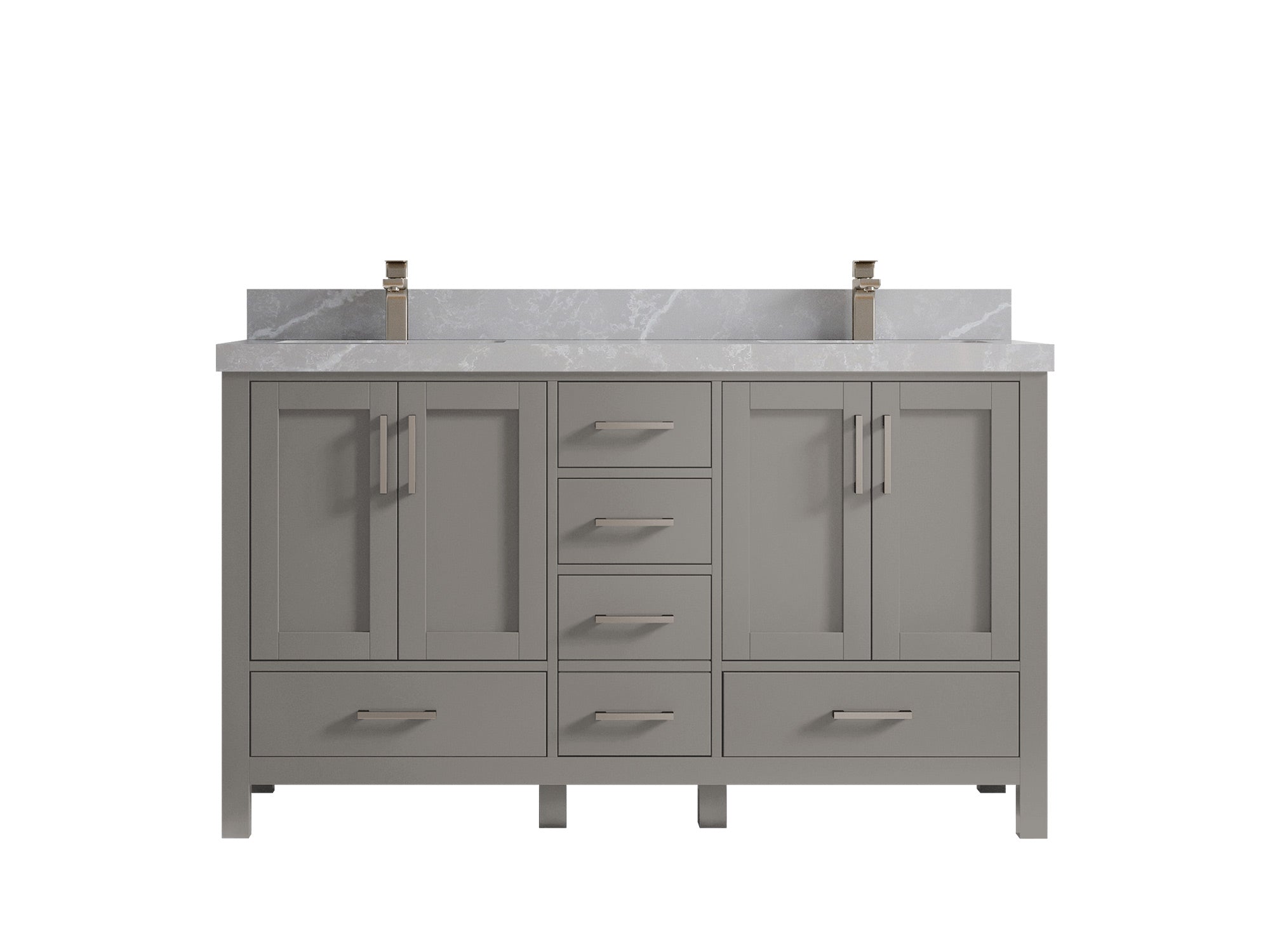 Malibu 60 in. W x 22 in. D Double Sink Bathroom Vanity - Willow Bath and Vanity
