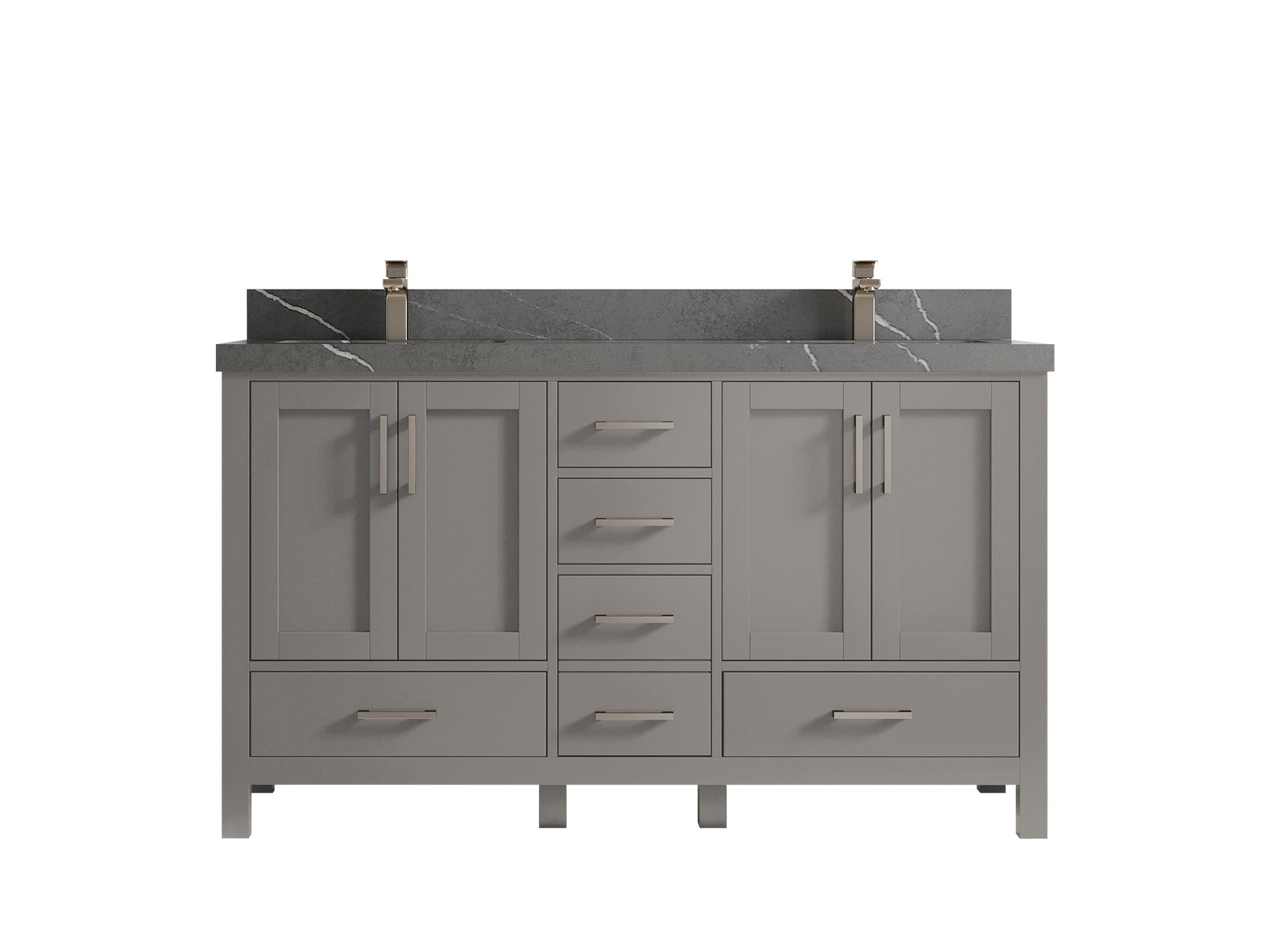 Malibu 60 in. W x 22 in. D Double Sink Bathroom Vanity - Willow Bath and Vanity