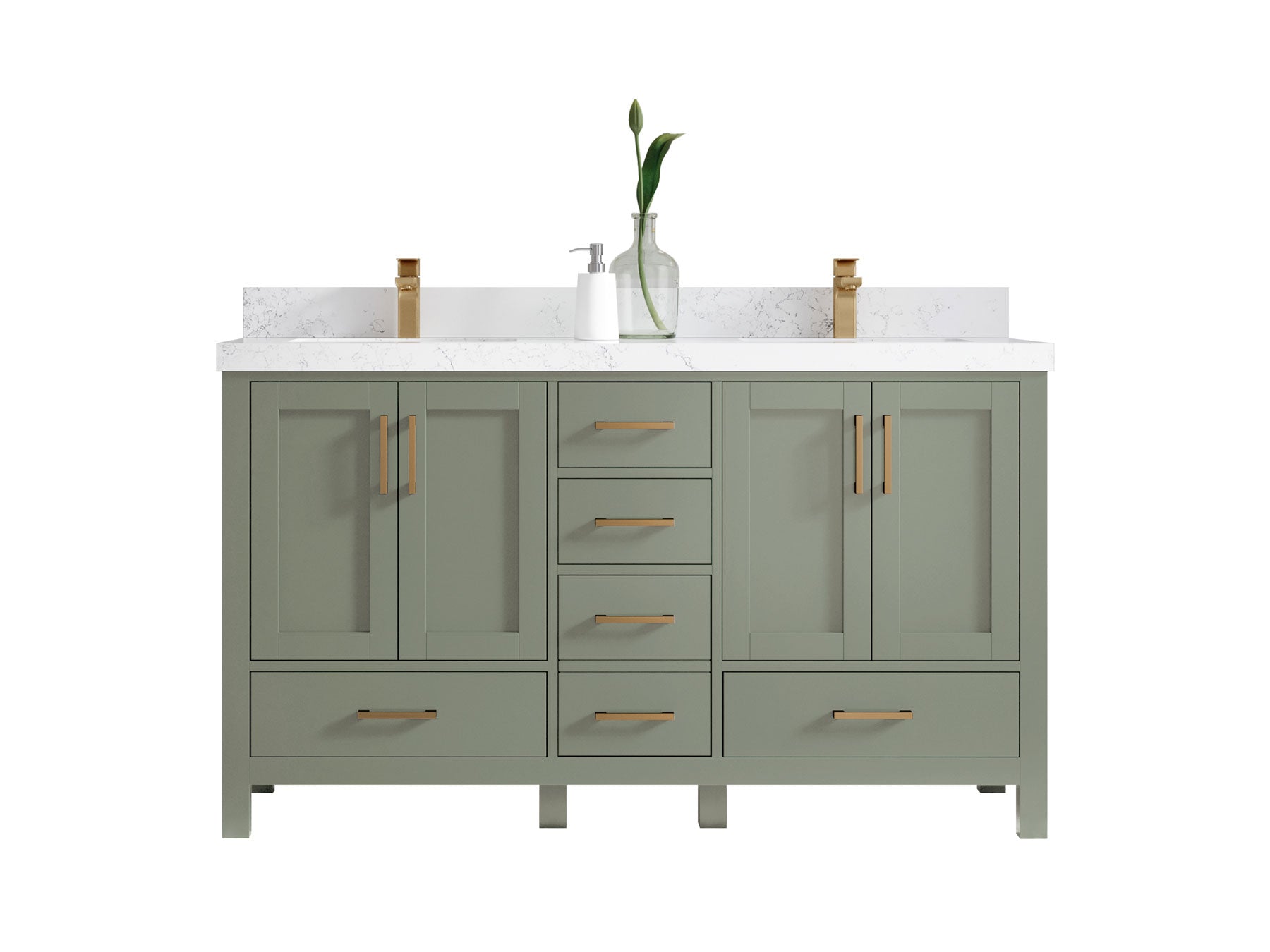 Malibu 60 in. W x 22 in. D Double Sink Bathroom Vanity - Willow Bath and Vanity
