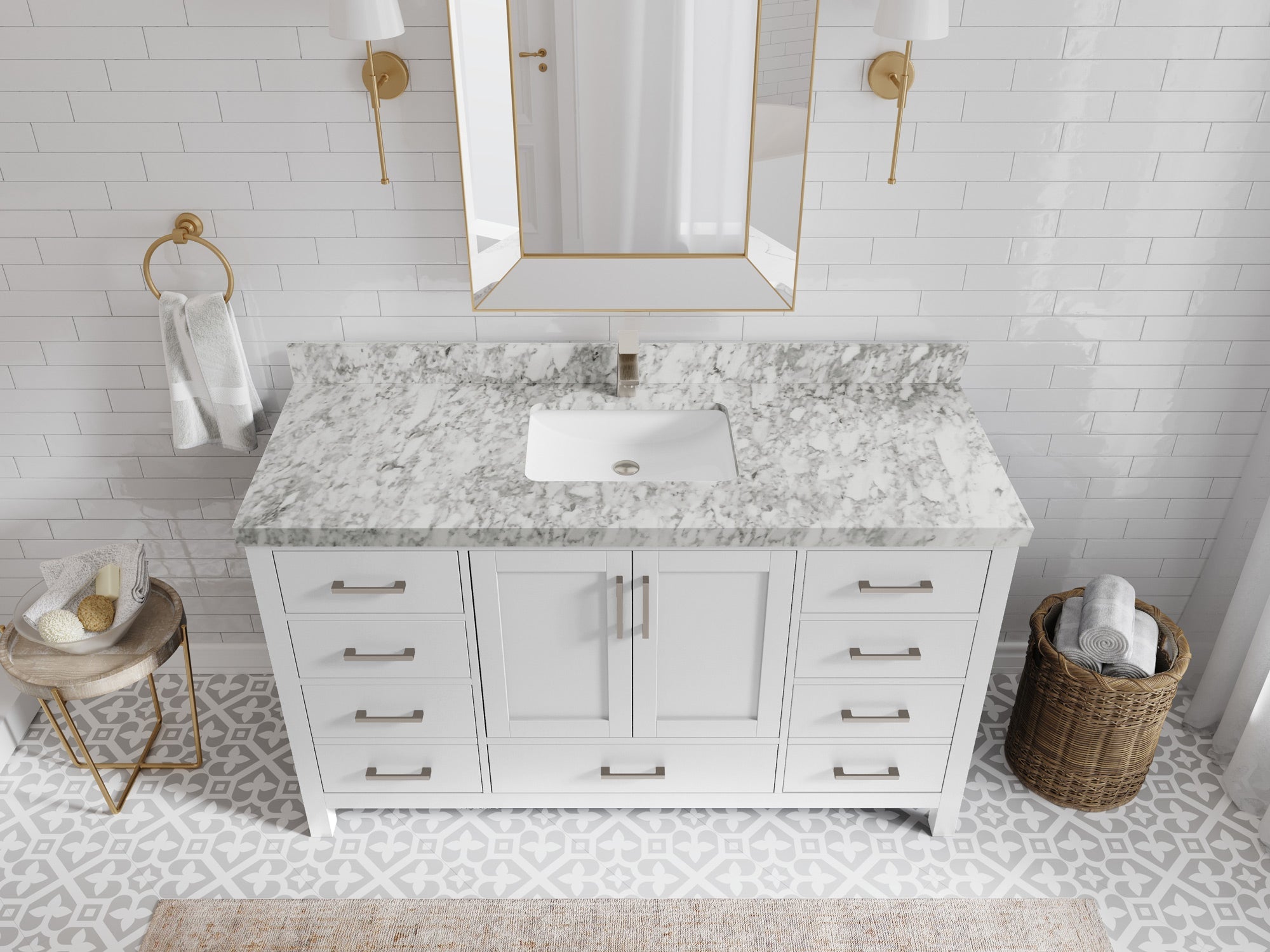 Malibu 60 in. W x 22 in. D Single Sink Bathroom Vanity - Willow Bath and Vanity