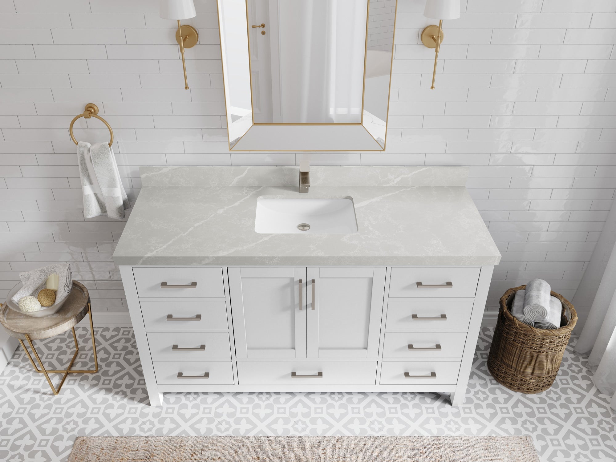 Malibu 60 in. W x 22 in. D Single Sink Bathroom Vanity - Willow Bath and Vanity