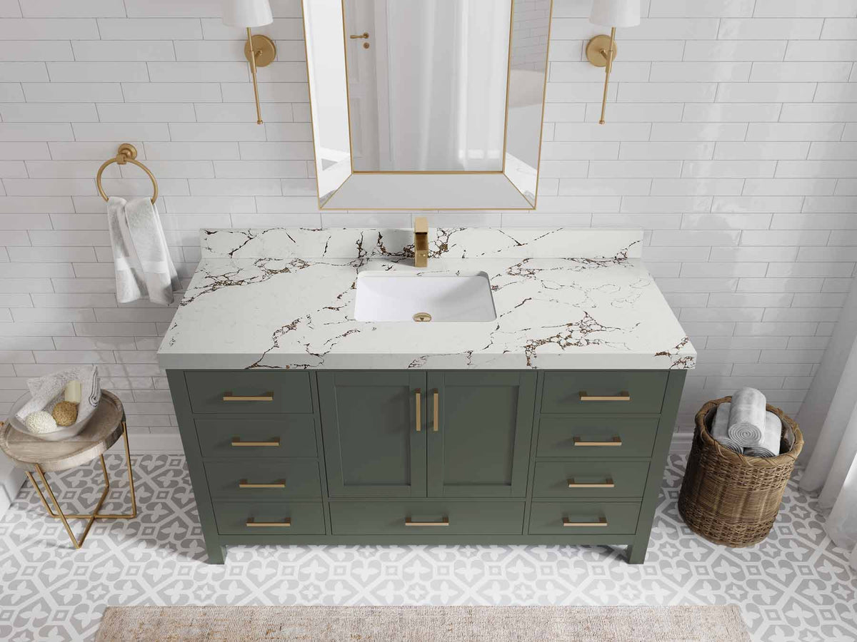 Malibu 60 in. W x 22 in. D Single Sink Bathroom Vanity - Willow Bath and Vanity